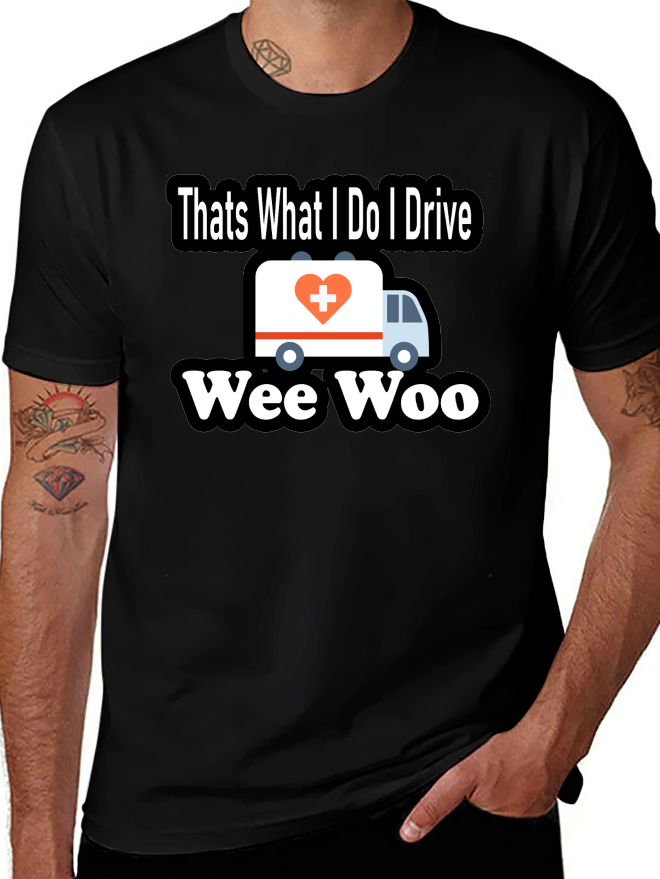 Funny EMT Ambulance T-Shirt Wee Woo