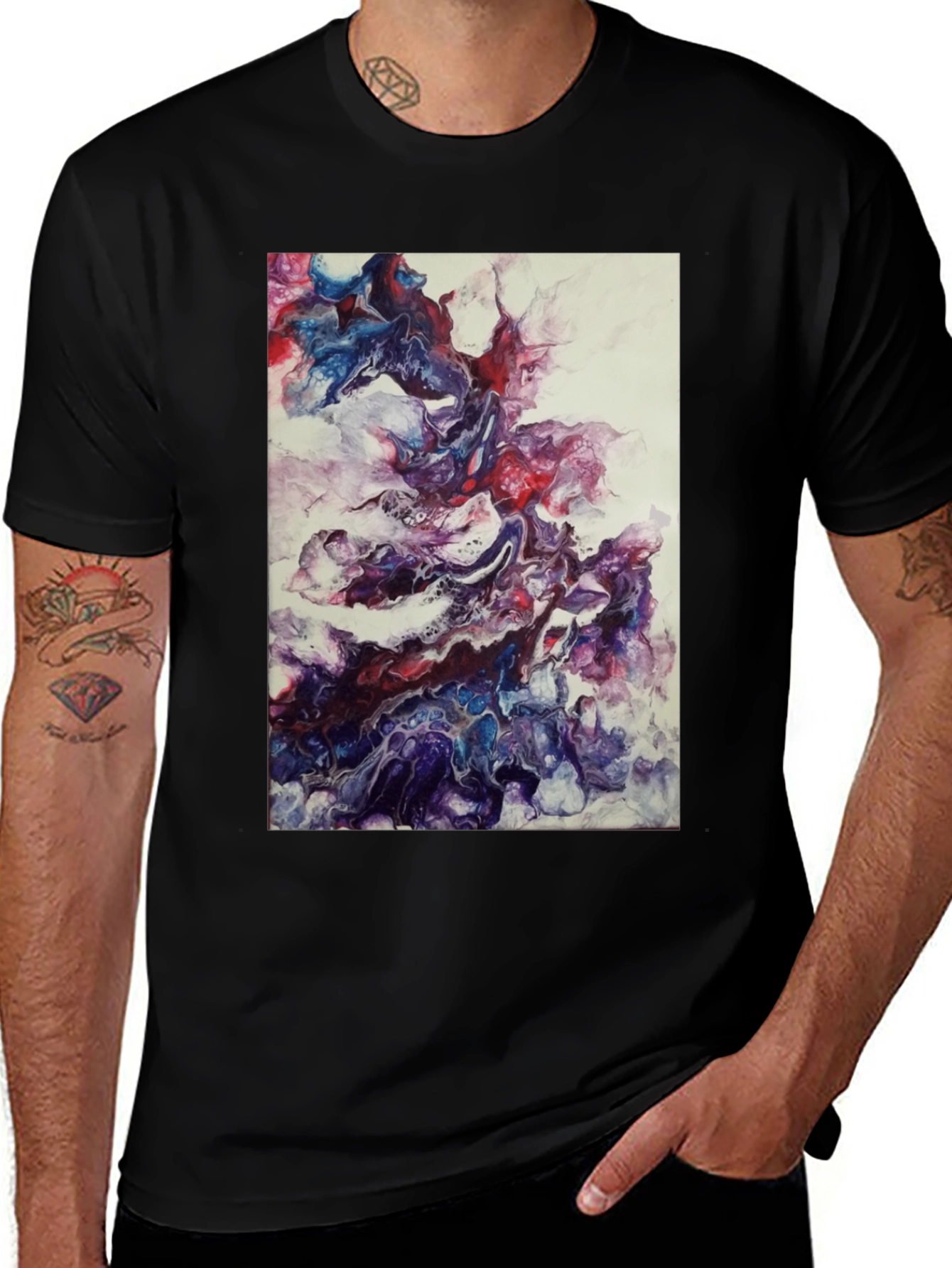 Variant 5 of Abstract Art Black T-Shirt