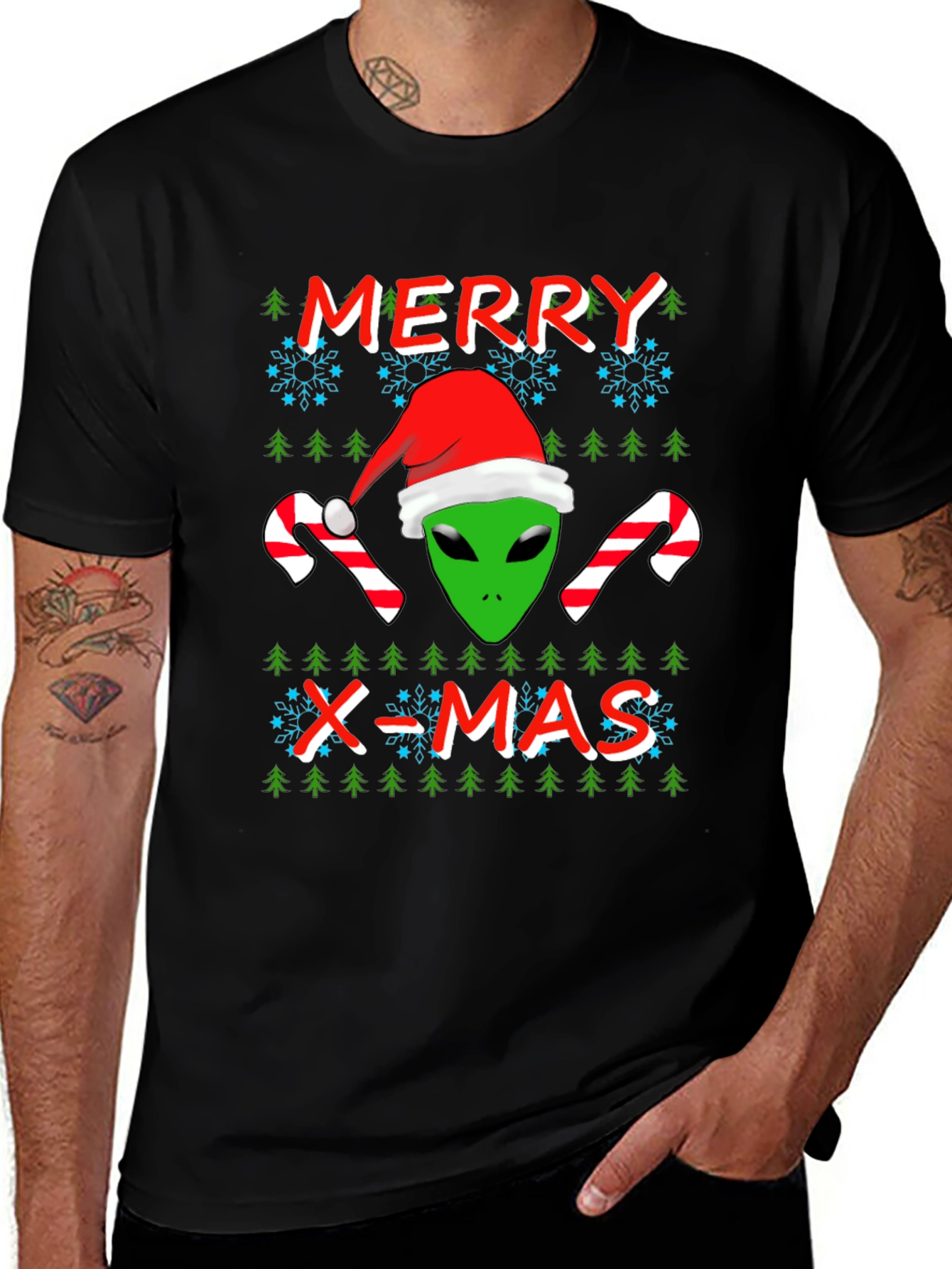 Variant 18 of Alien Merry X-Mas Holiday T-Shirt
