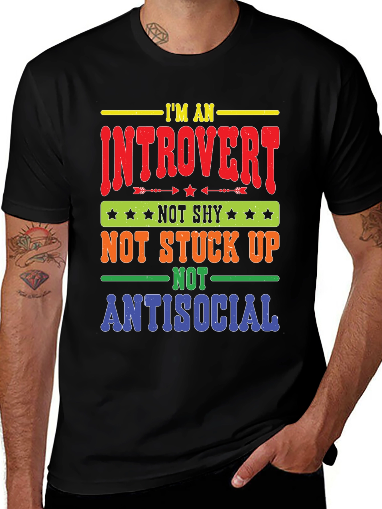Variant 8 of Introvert T-Shirt - Not Shy, Not Stuck Up, Not Antisocial