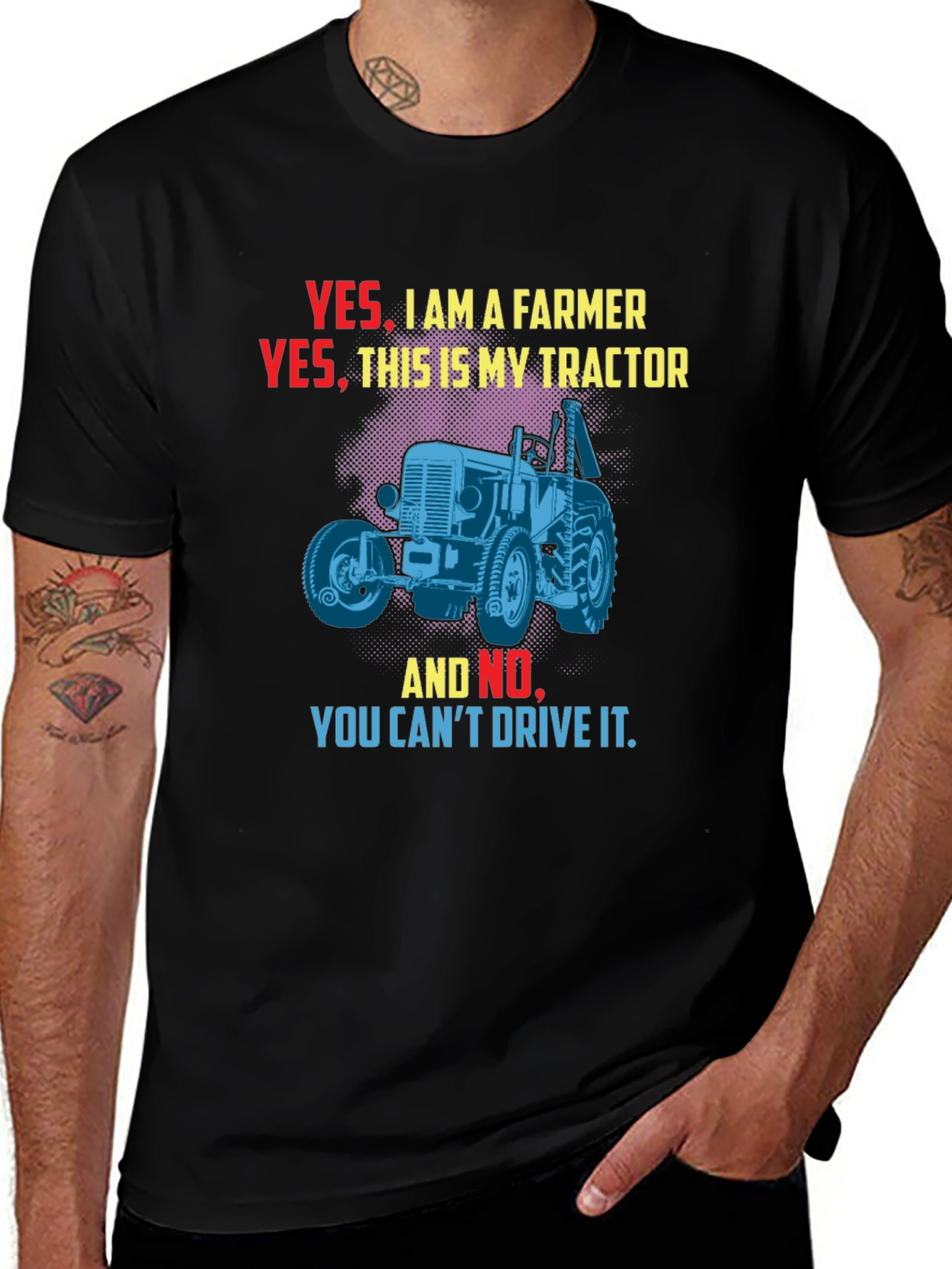 Variant 18 of Farmer Tractor T-Shirt - Yes I Am A Farmer Tee