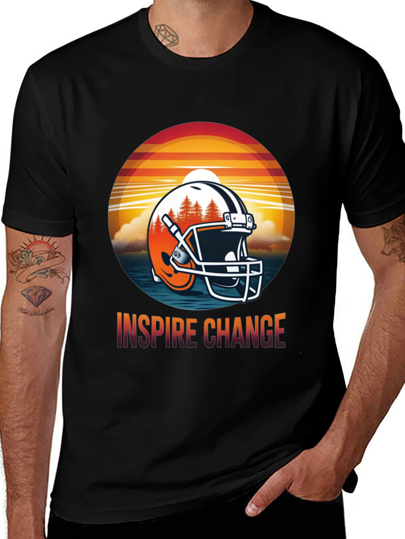 Variant 2 of Inspire Change Football Helmet Tee
