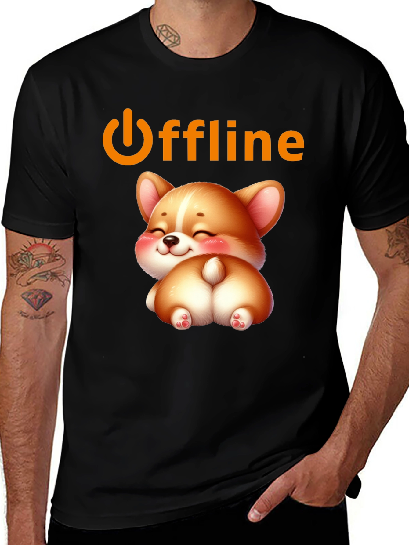 Variant 29 of Offline Corgi T-Shirt - Cute & Comfy!