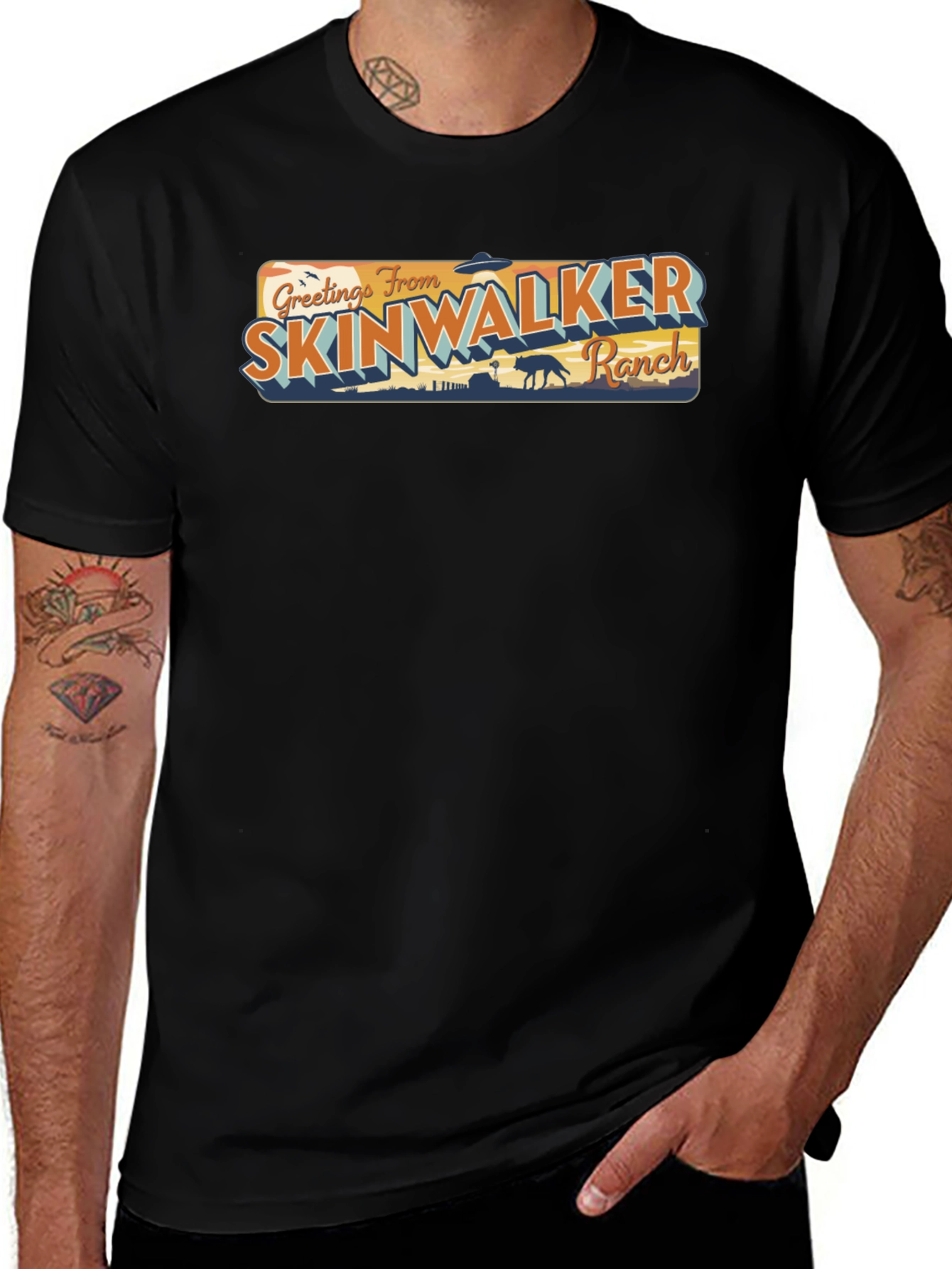 Variant 4 of Greetings From Skinwalker Ranch Black T-Shirt