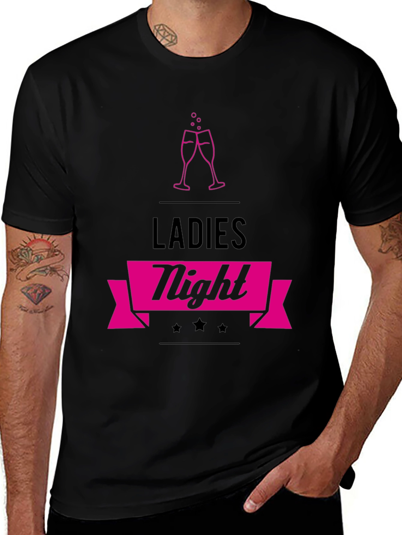 Variant 9 of Ladies Night Black T-Shirt - Party Ready!