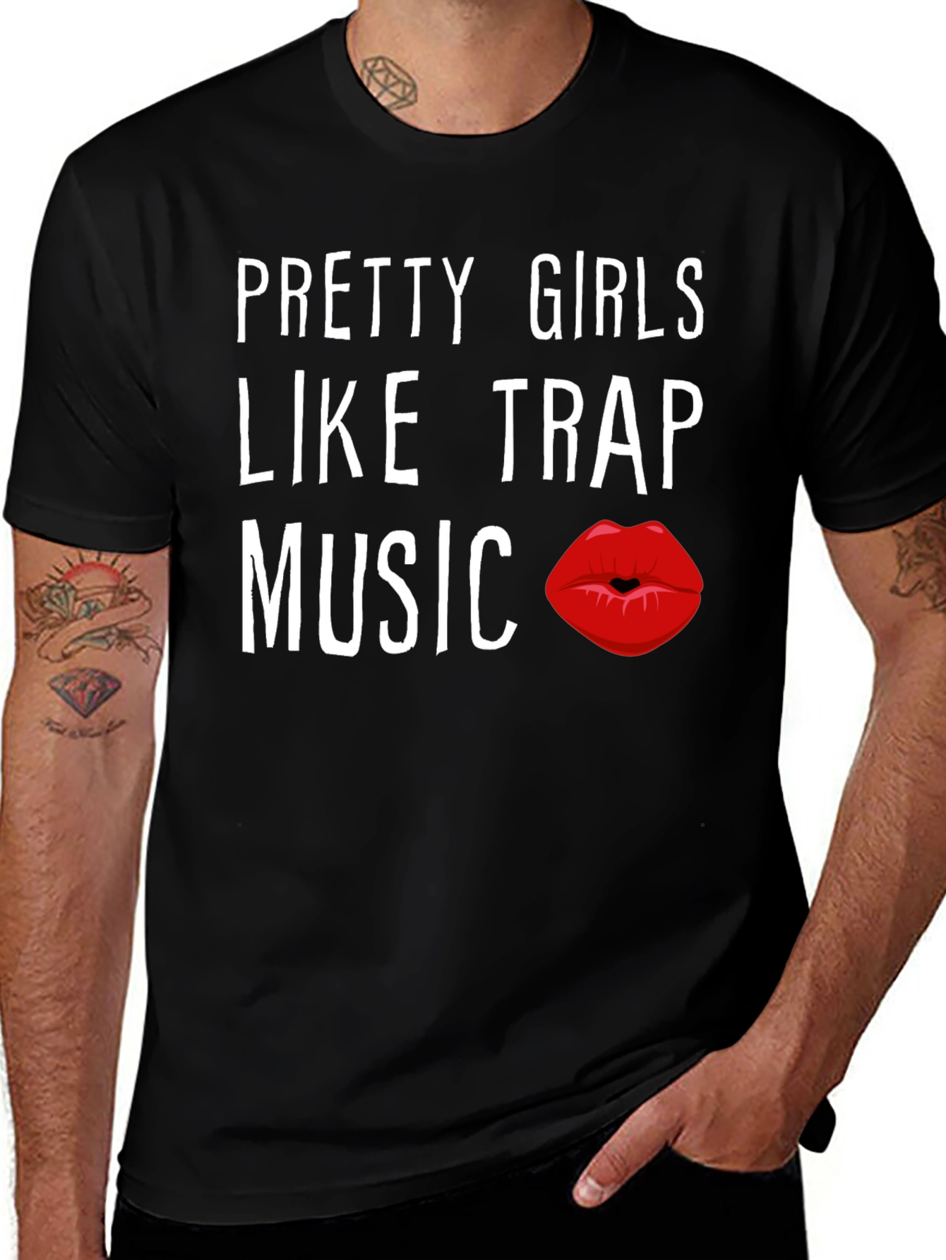 Variant 9 of Pretty Girls Like Trap Music Graphic Tee