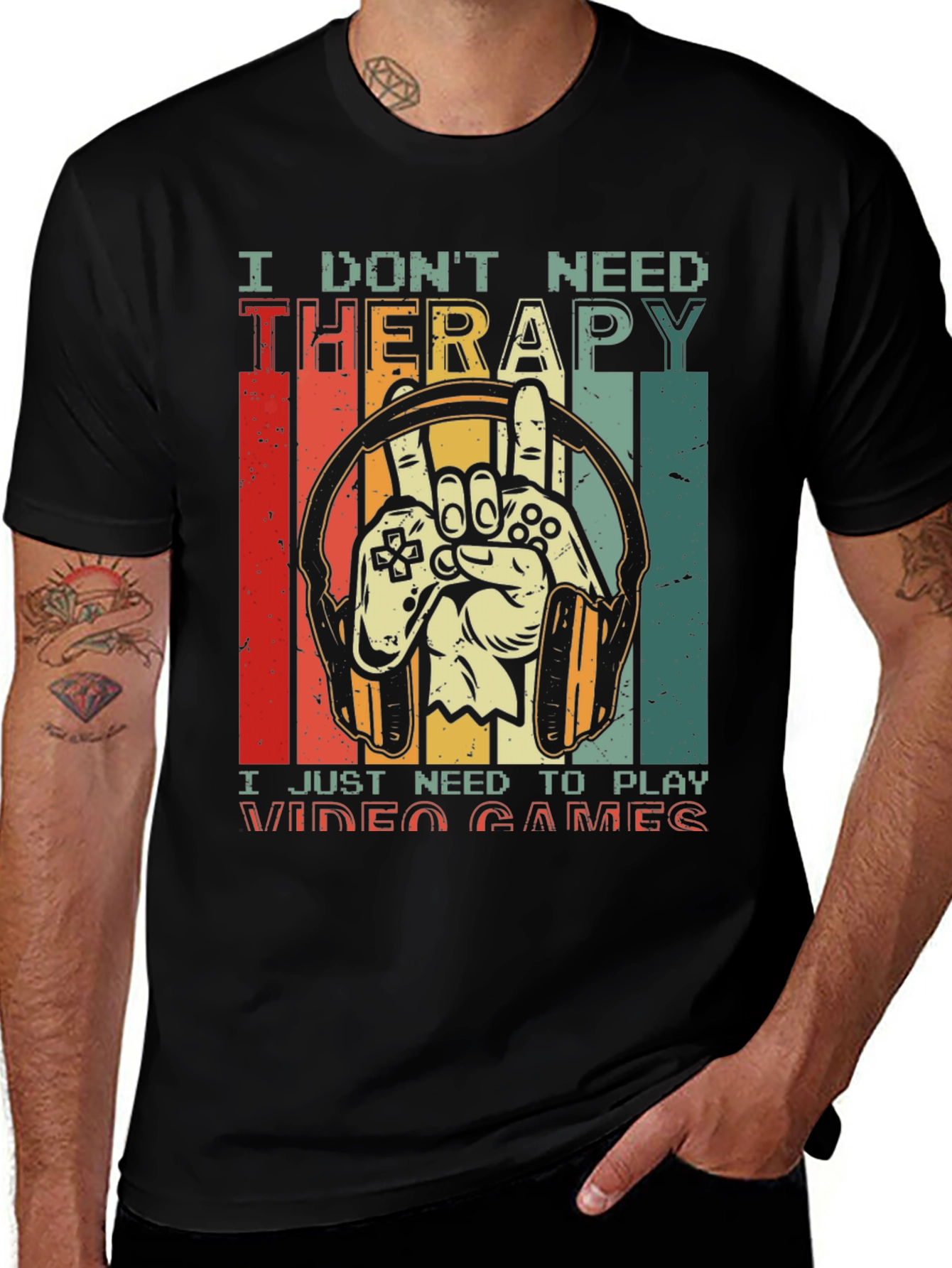 Variant 28 of I Don't Need Therapy Video Games T-Shirt