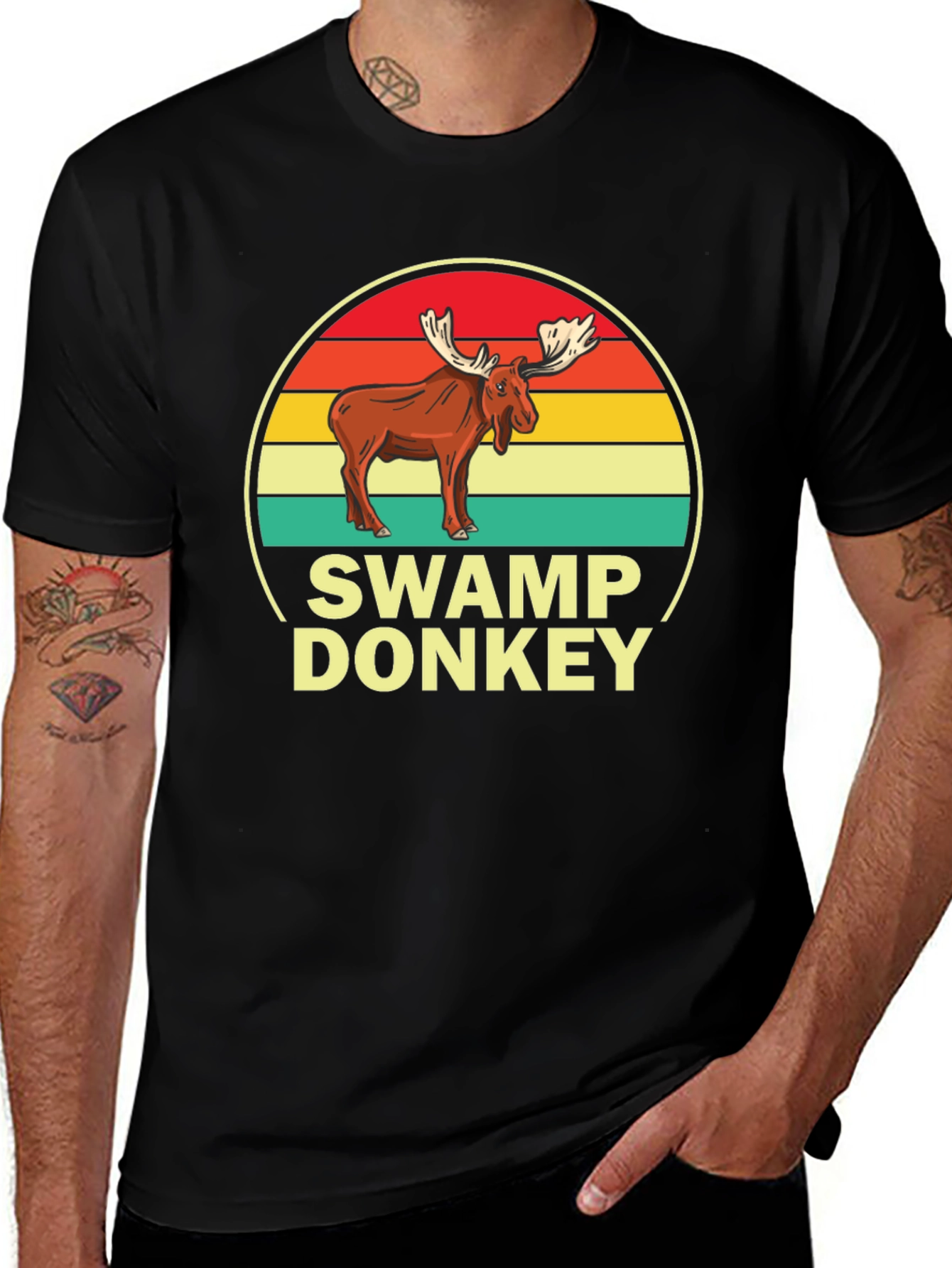 Variant 3 of Swamp Donkey T-Shirt, Moose Graphic Tee