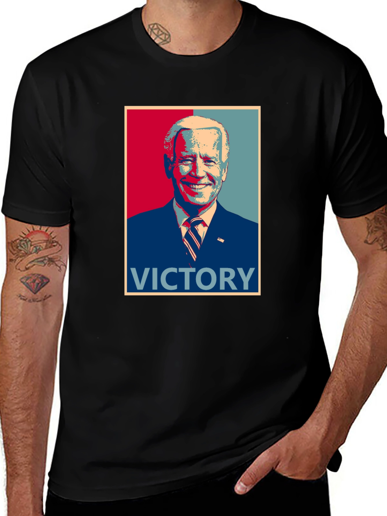 Black Victory Graphic Tee - Patriotic Political T-Shirt main image