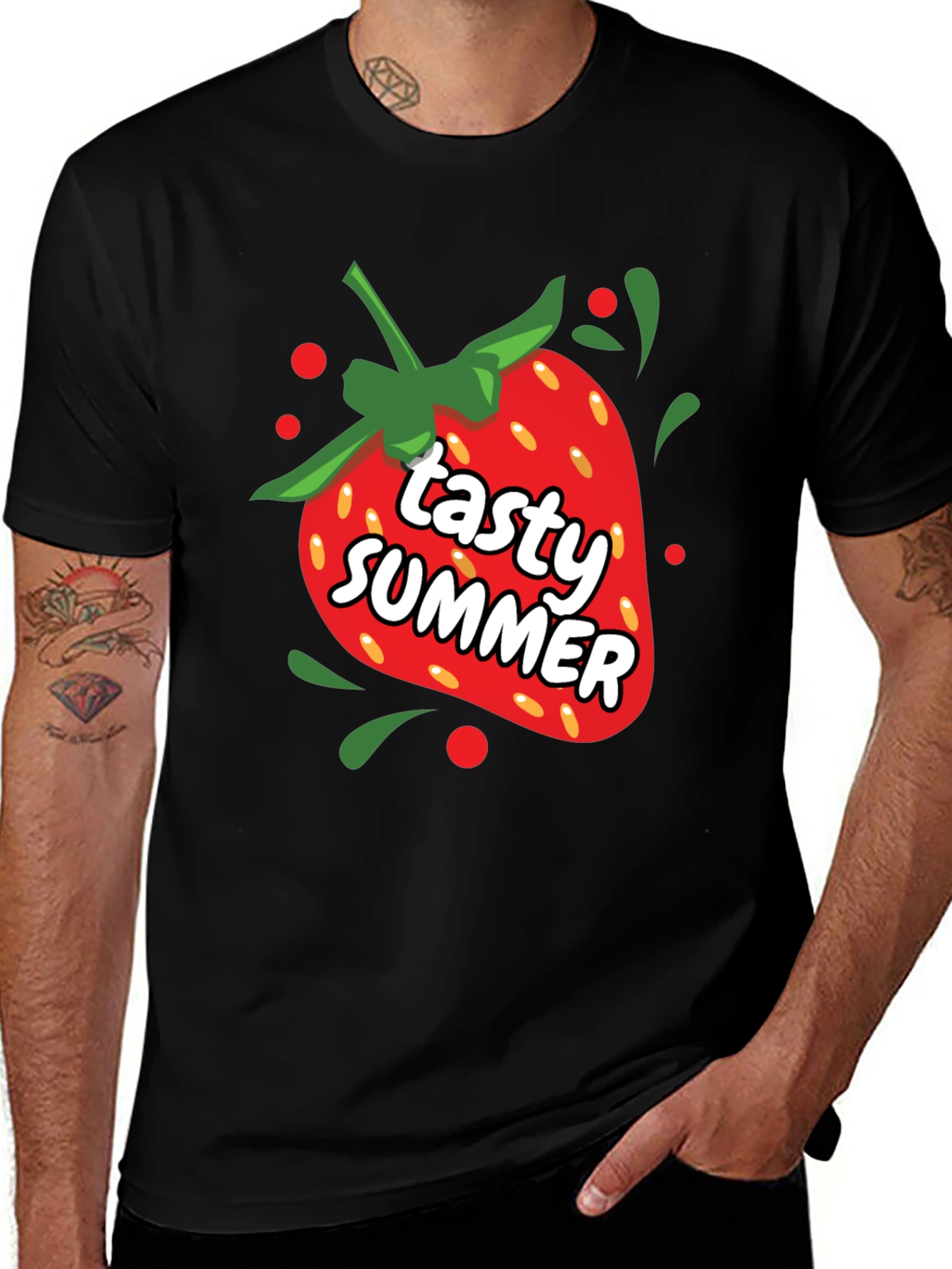Variant 15 of Tasty Summer Strawberry Graphic T-Shirt