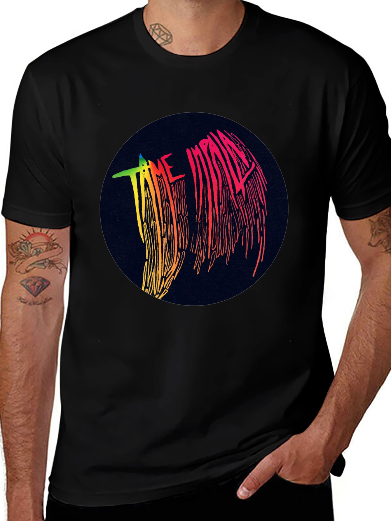 Tame Impala Graphic Black T-Shirt - Retro Style