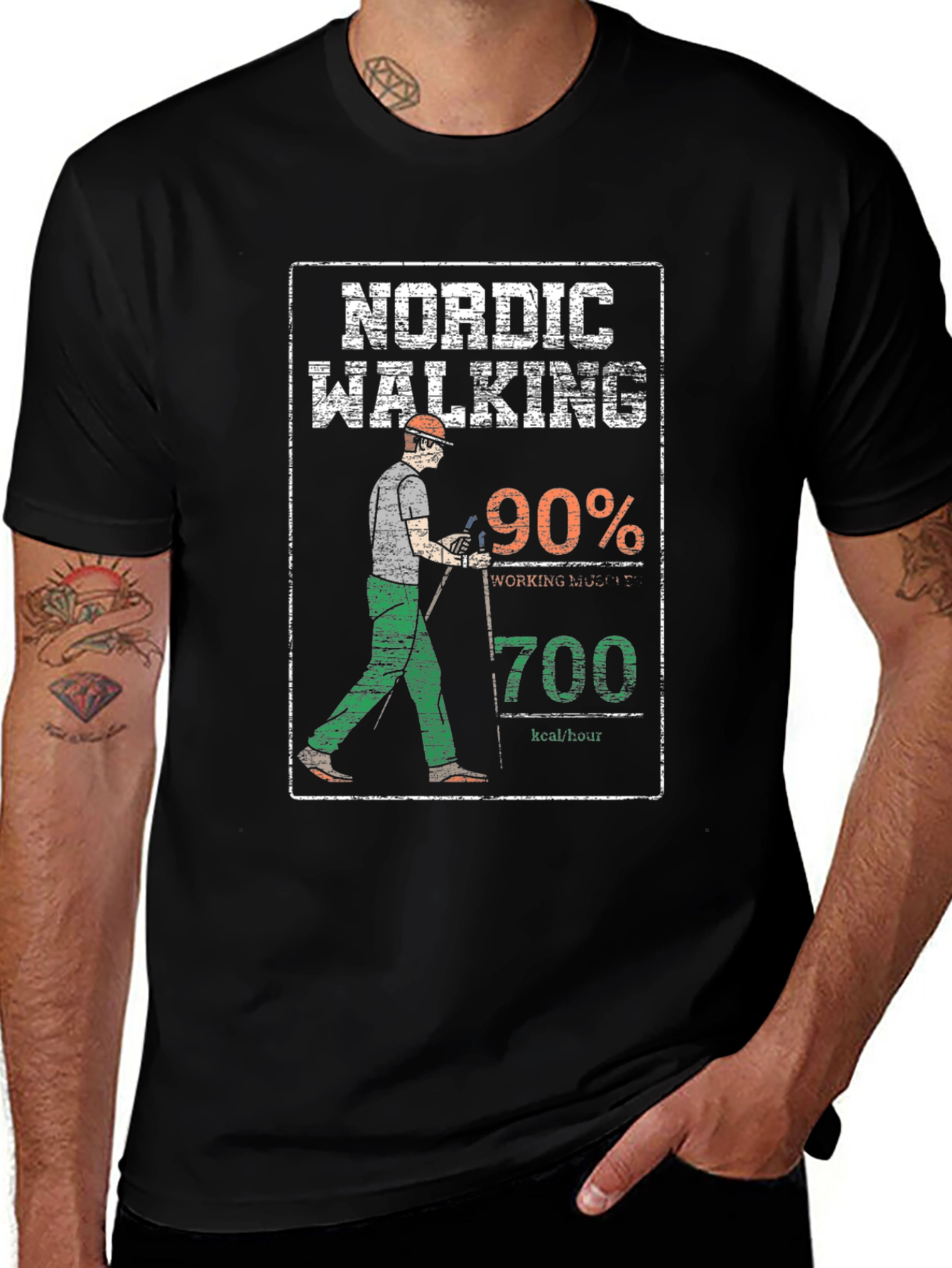 Nordic Walking T-Shirt - Calorie Burn Workout Tee