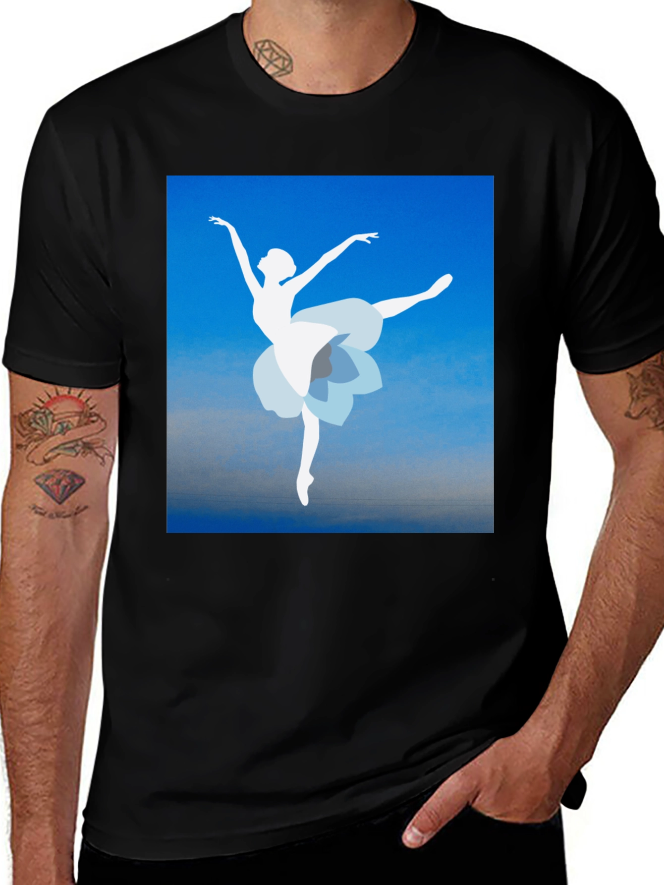 Variant 10 of Ballerina Graphic Tee - Classic Black