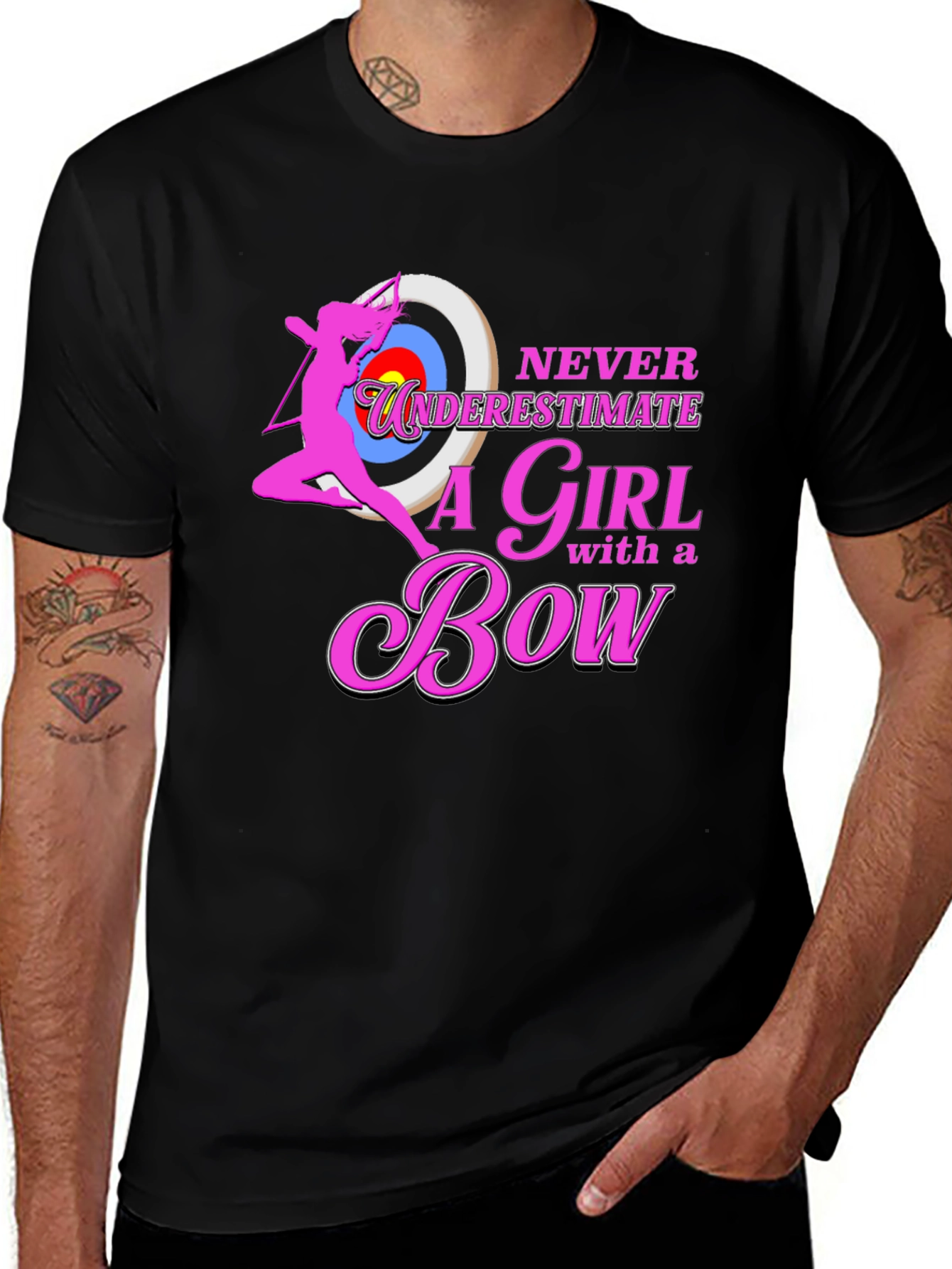 Variant 4 of Never Underestimate a Girl with a Bow T-Shirt