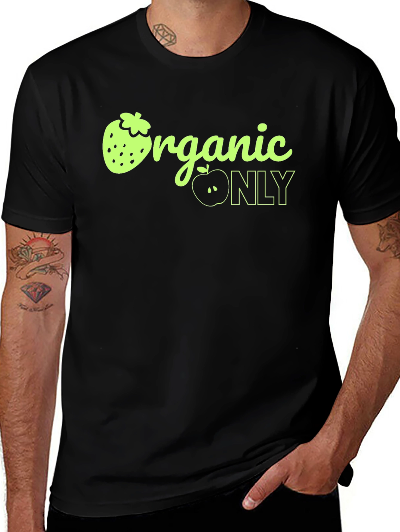 Variant 9 of Organic Only Graphic Tee - Black