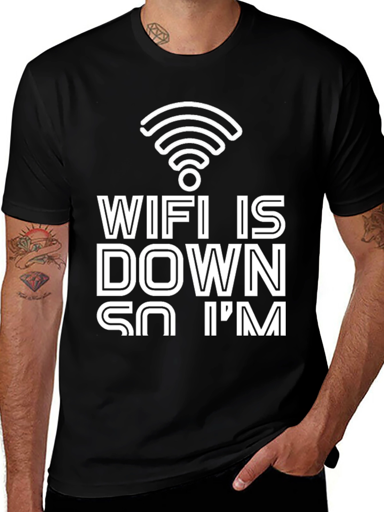 Variant 8 of Wifi Is Down So I'm Shirt - Funny Graphic Tee
