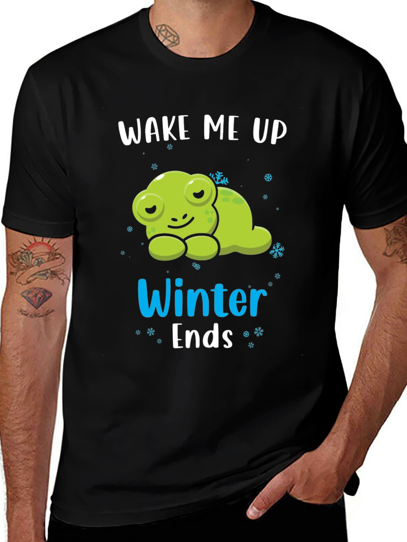 Variant 2 of Wake Me Up When Winter Ends Frog T-Shirt