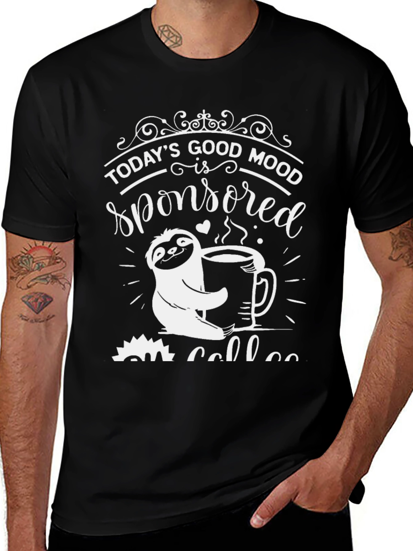 Variant 19 of Today's Good Mood Coffee Sloth Tee