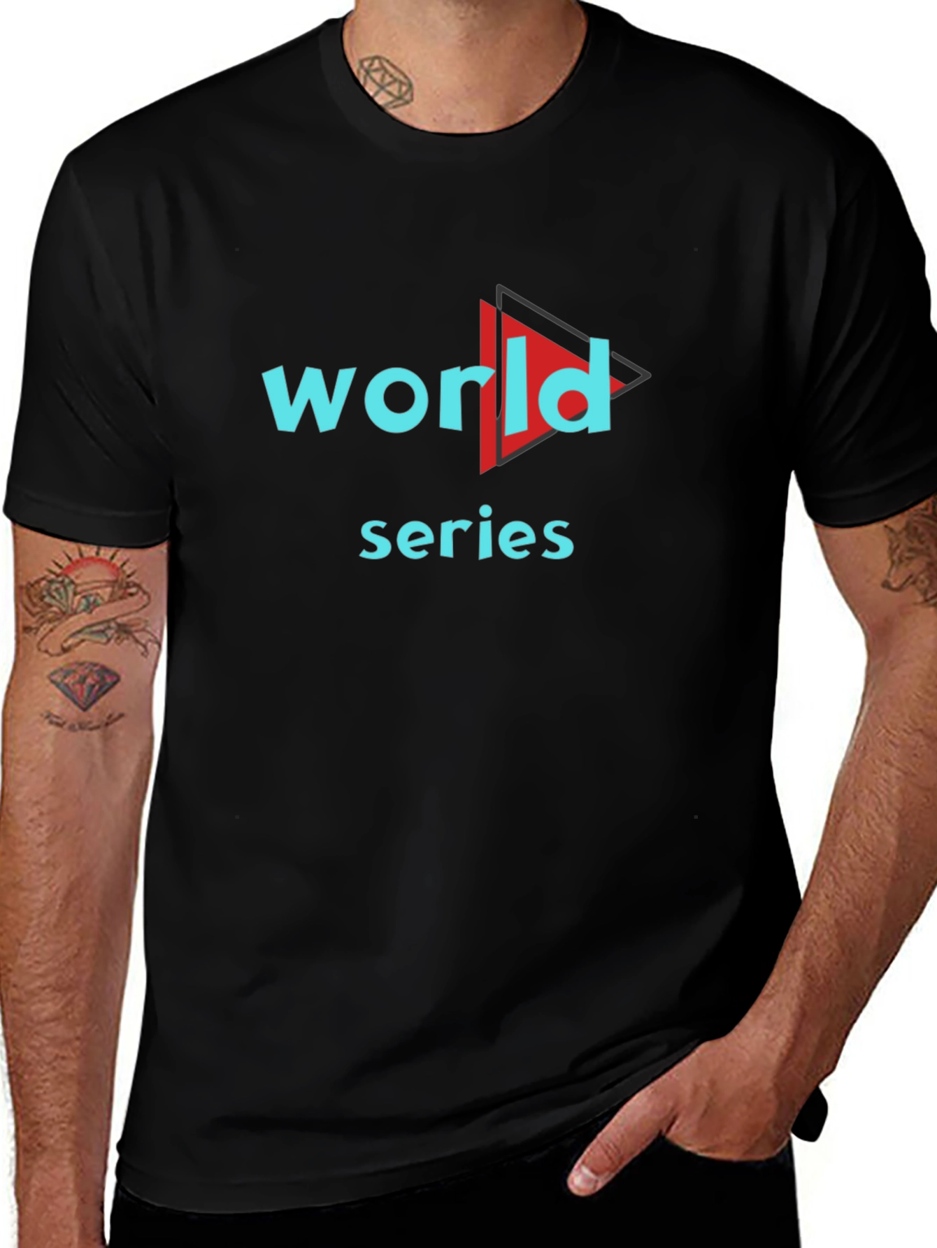 Variant 11 of World Series Graphic Print Black T-Shirt