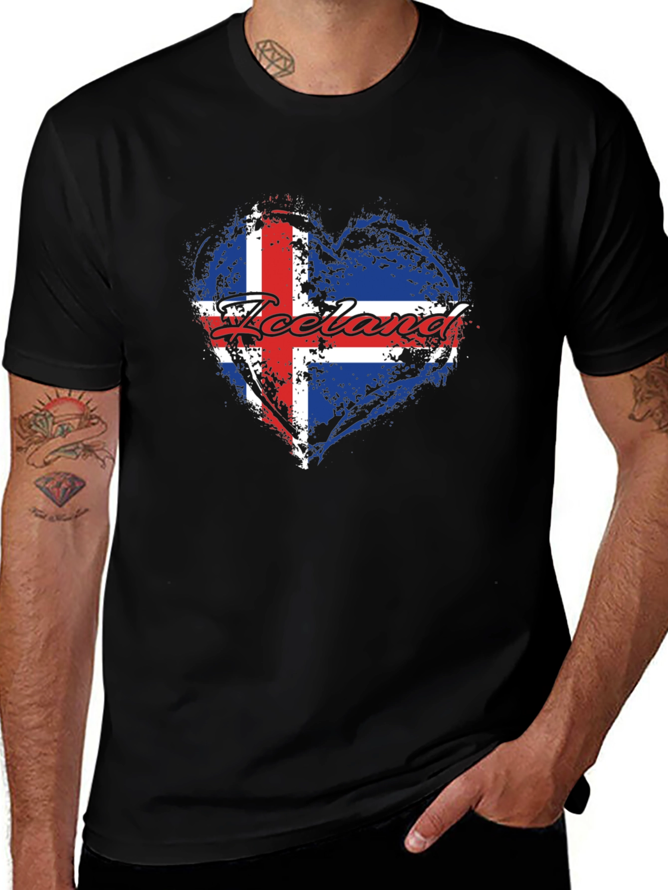 Variant 20 of Iceland Flag Heart Graphic T-Shirt