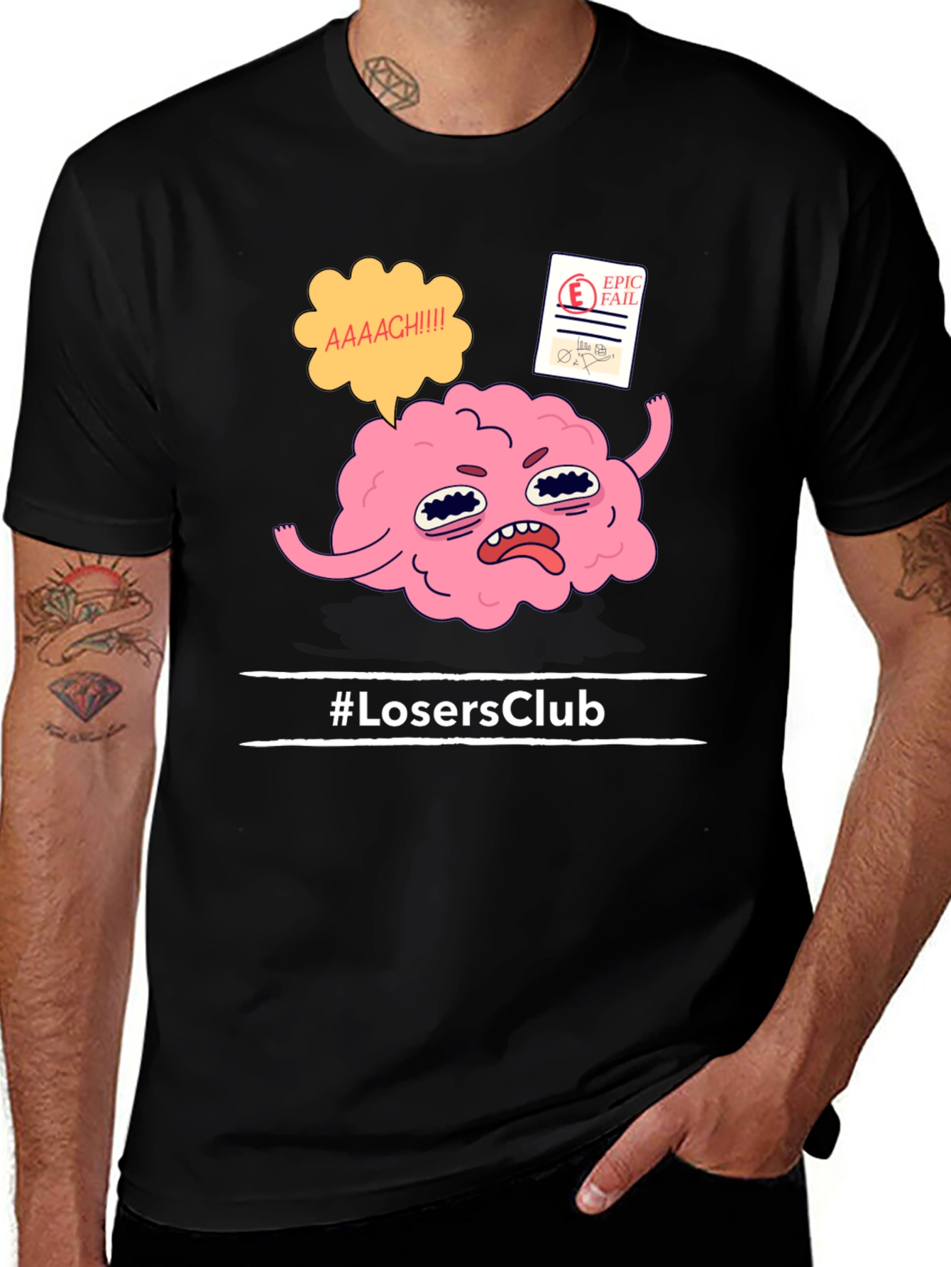 Variant 11 of Losers Club Brain Fail Black T-Shirt