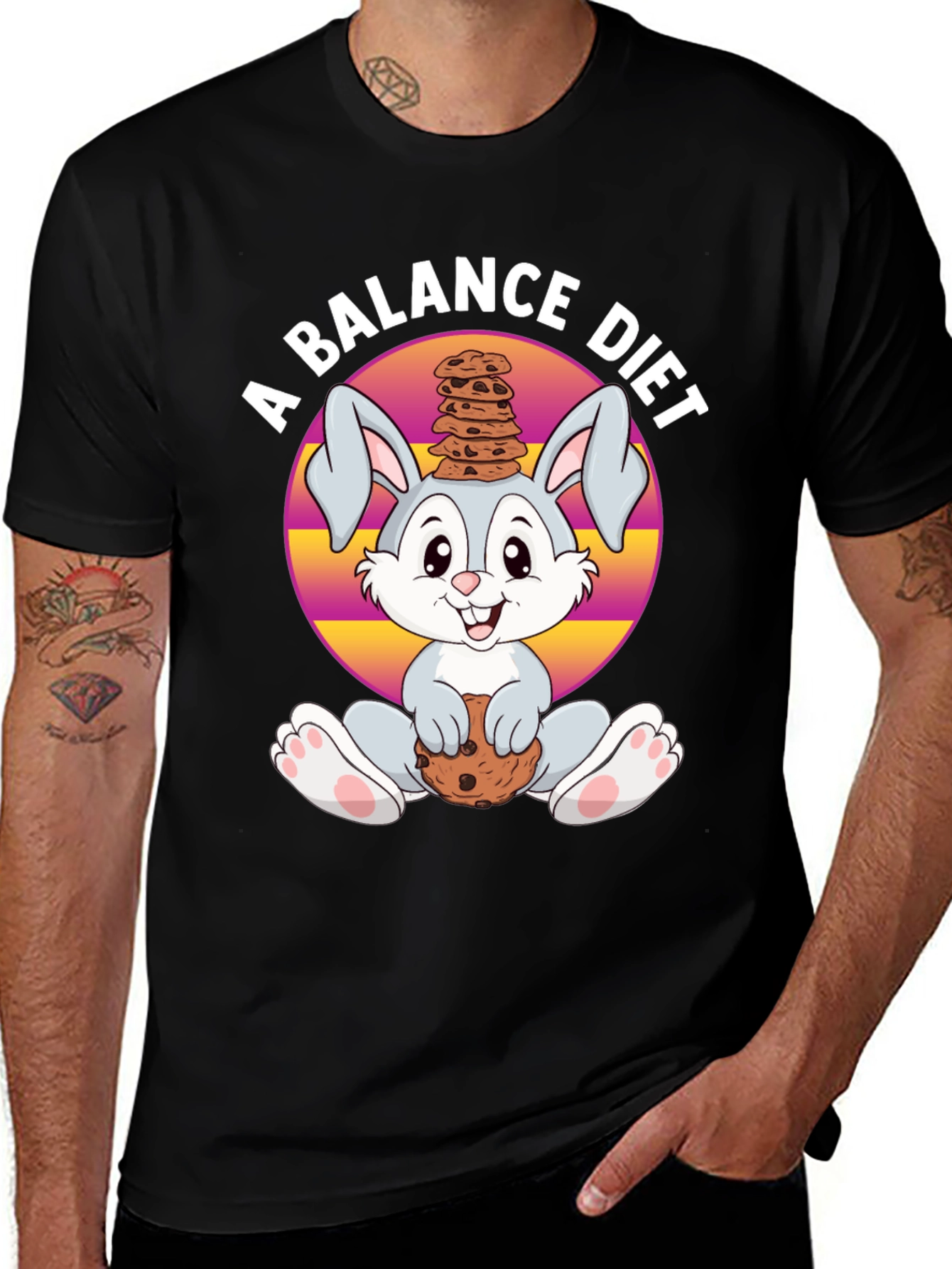 Variant 5 of Balance Diet Rabbit T-Shirt