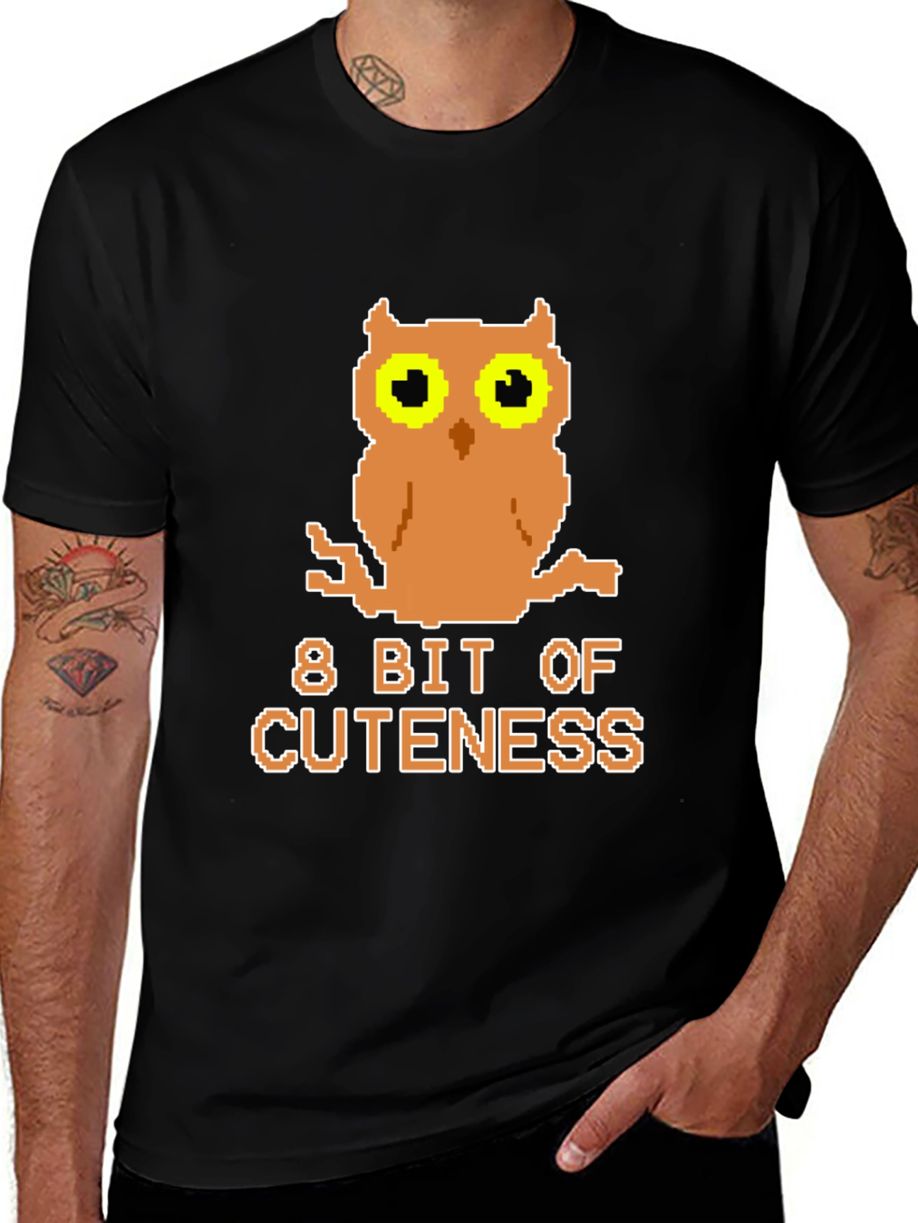 Variant 13 of 8-Bit Owl Cuteness Graphic Tee