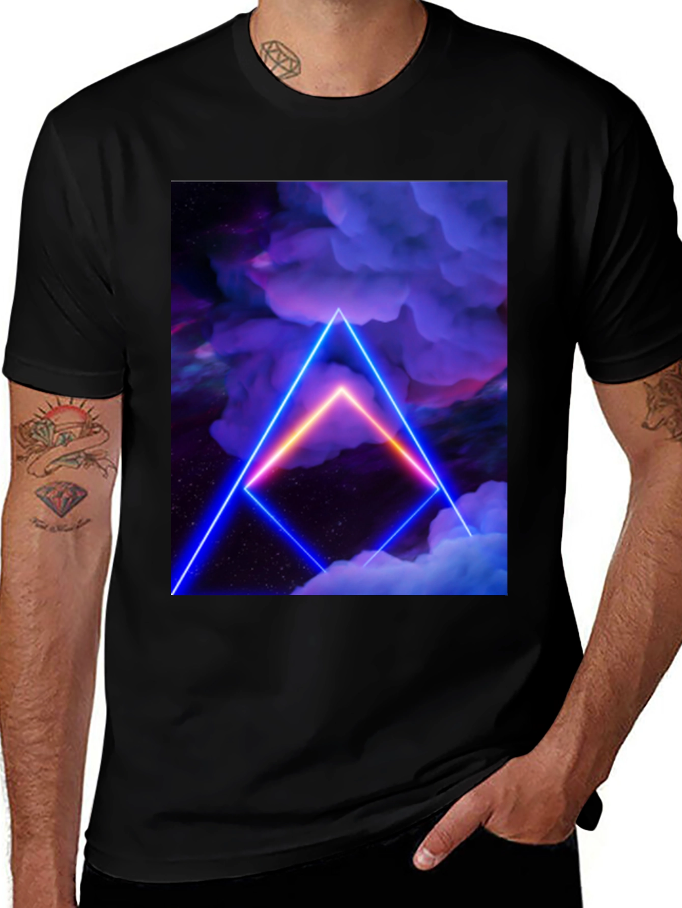 Variant 26 of Neon Galaxy T-Shirt: Cool Space Graphic Tee
