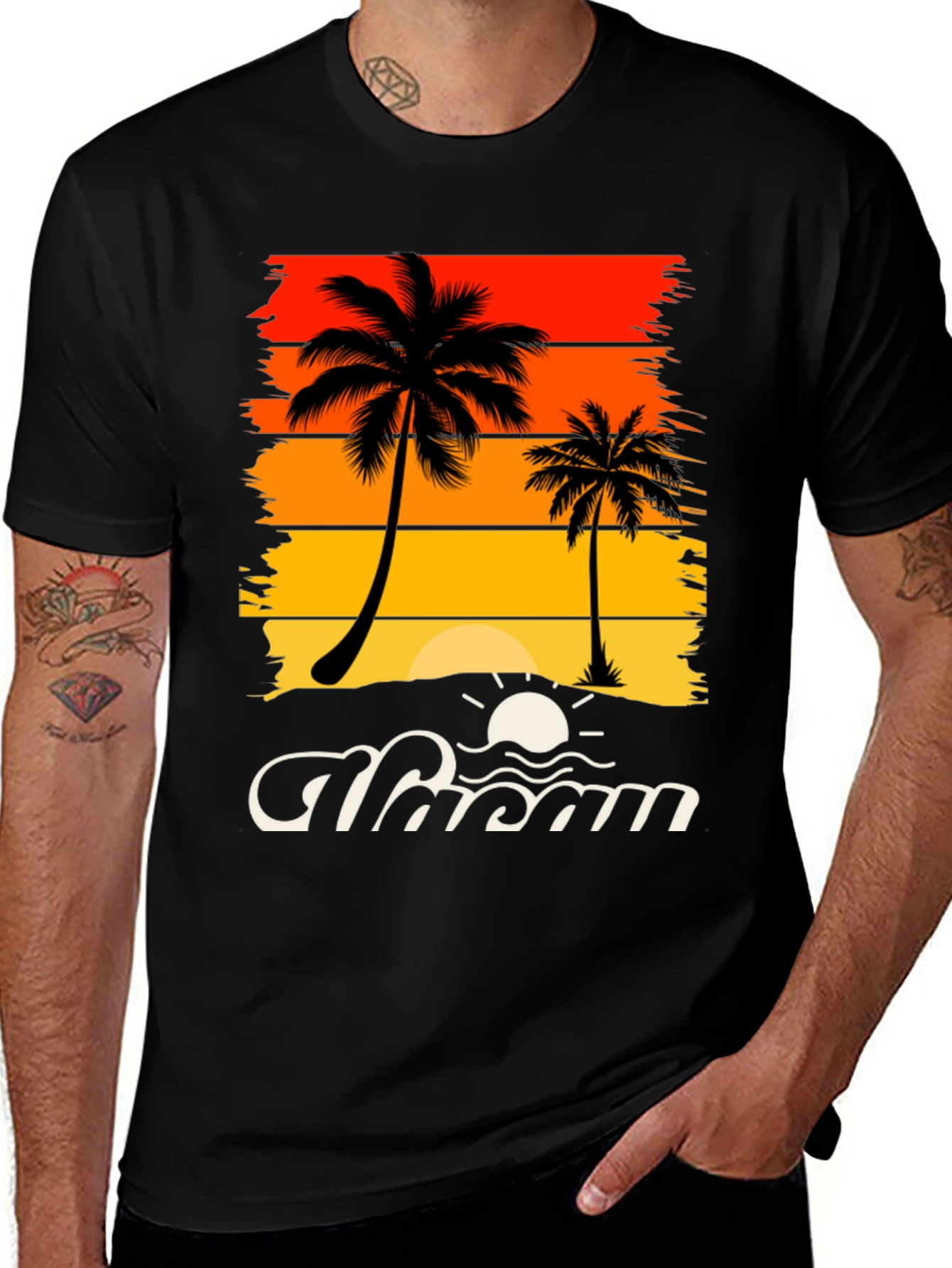 Variant 14 of Sunset Palm Tree Graphic T-Shirt