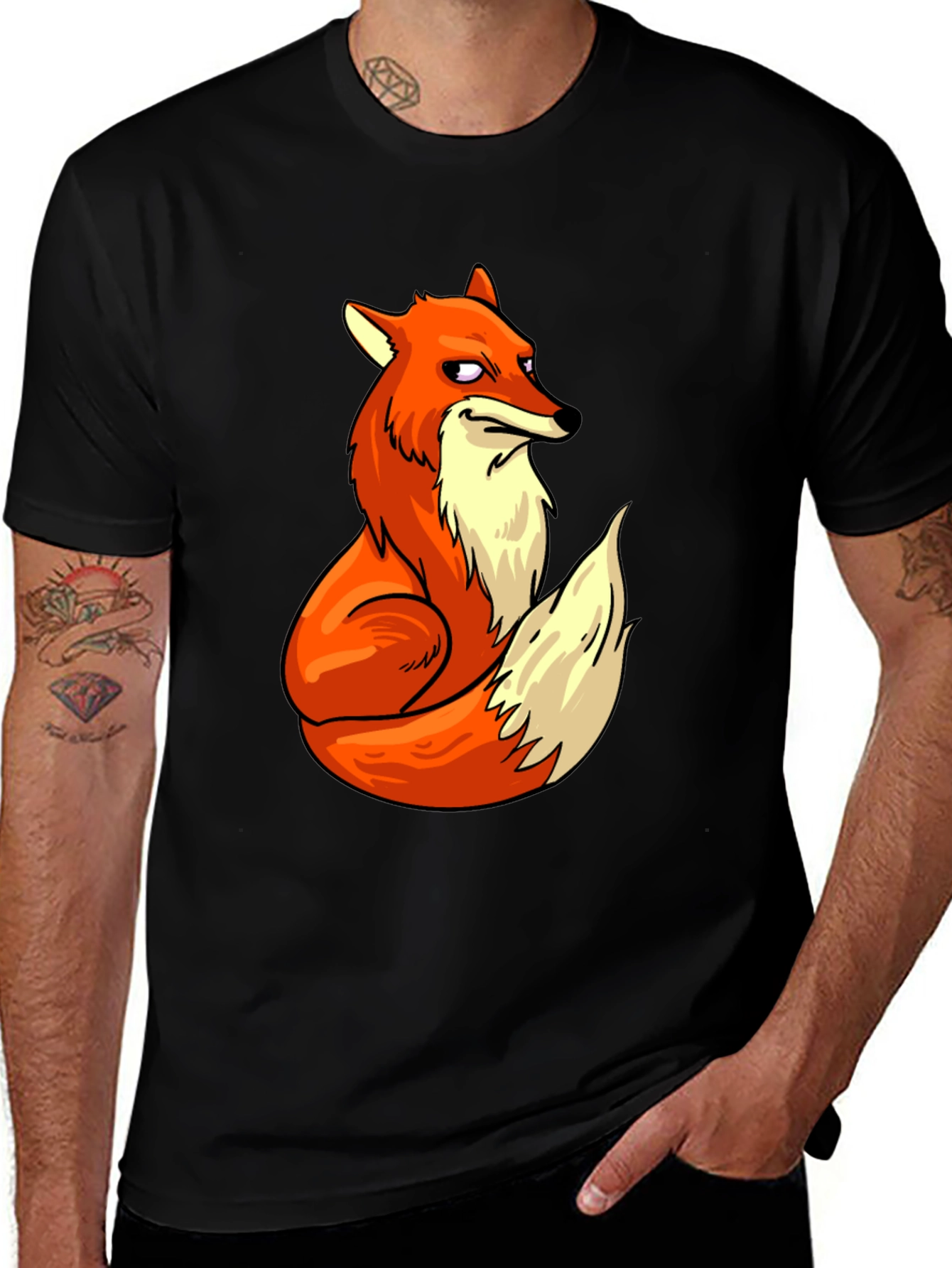 Variant 20 of Fox Graphic T-Shirt - Cool Cartoon Design