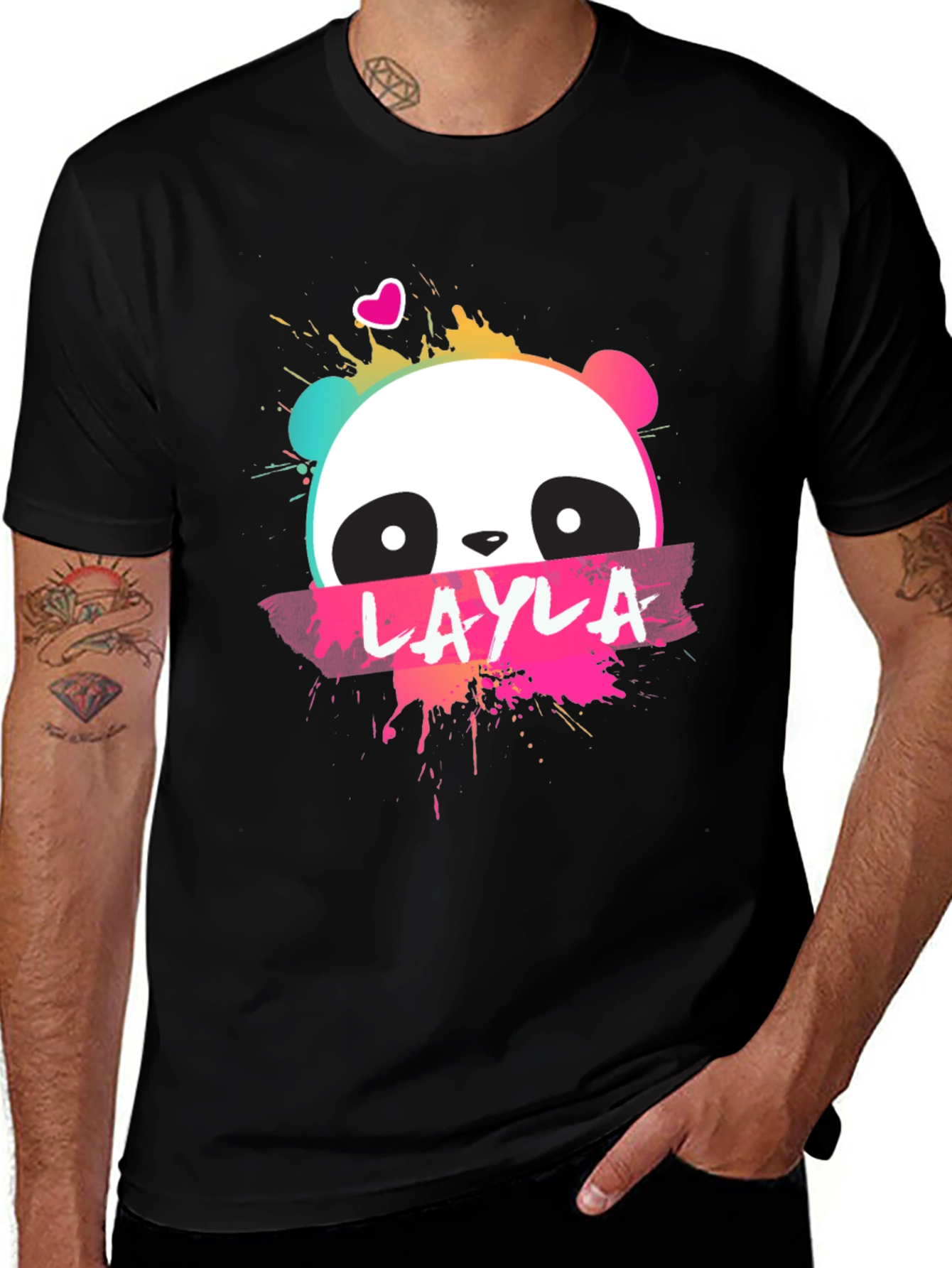 Variant 30 of Layla Panda Graphic T-Shirt - Fun Colorful Design