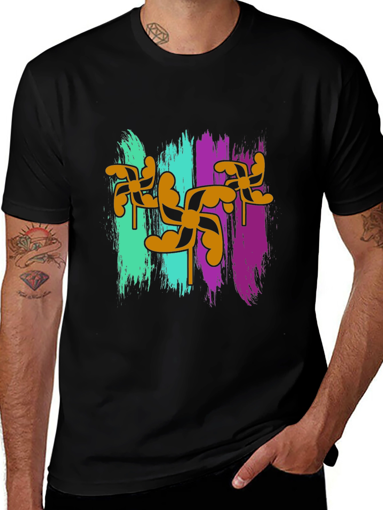 Variant 21 of Retro Pinwheel T-Shirt - Fun Graphic Tee