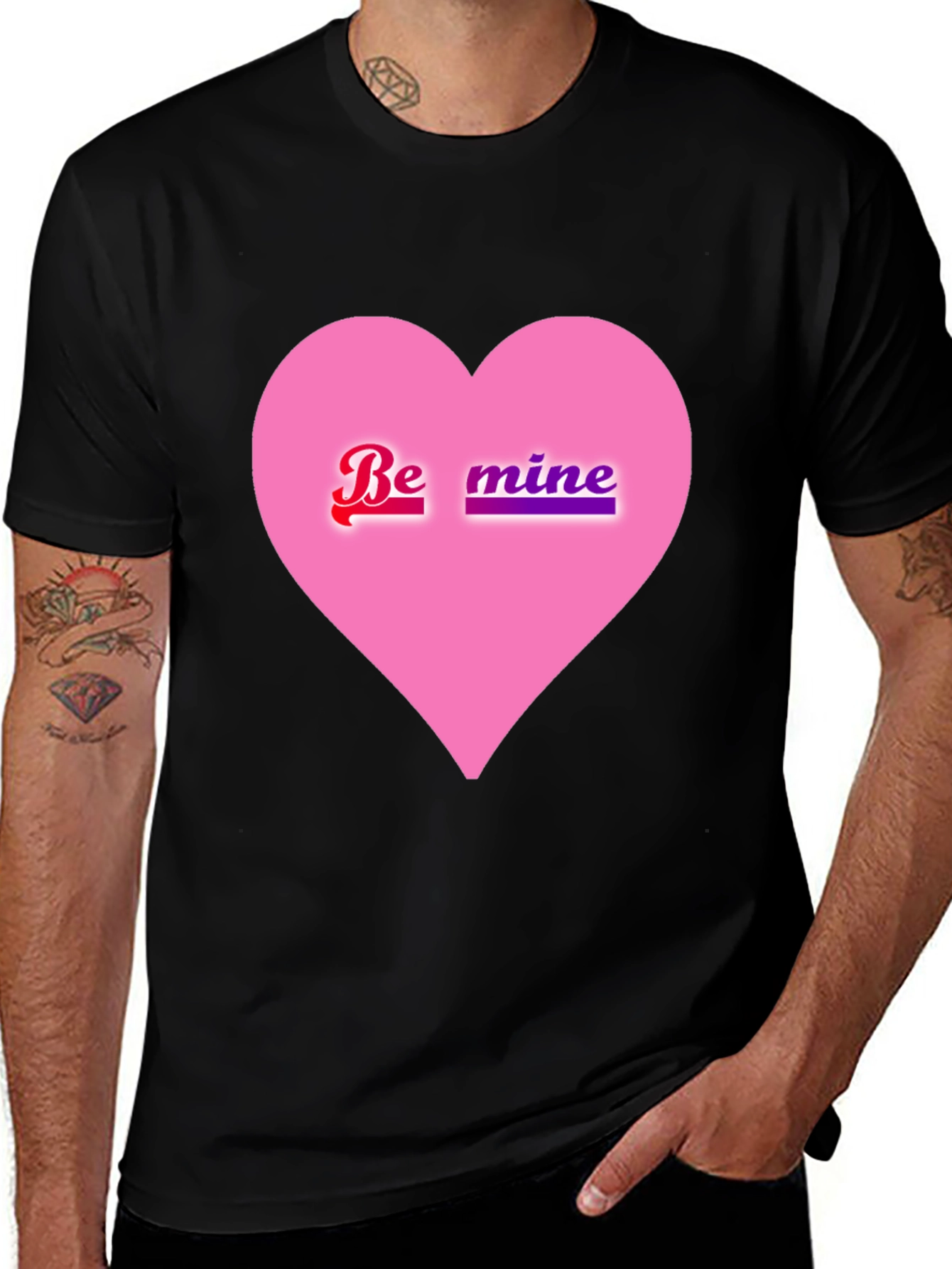 Be Mine Pink Heart Valentine's Day T-Shirt