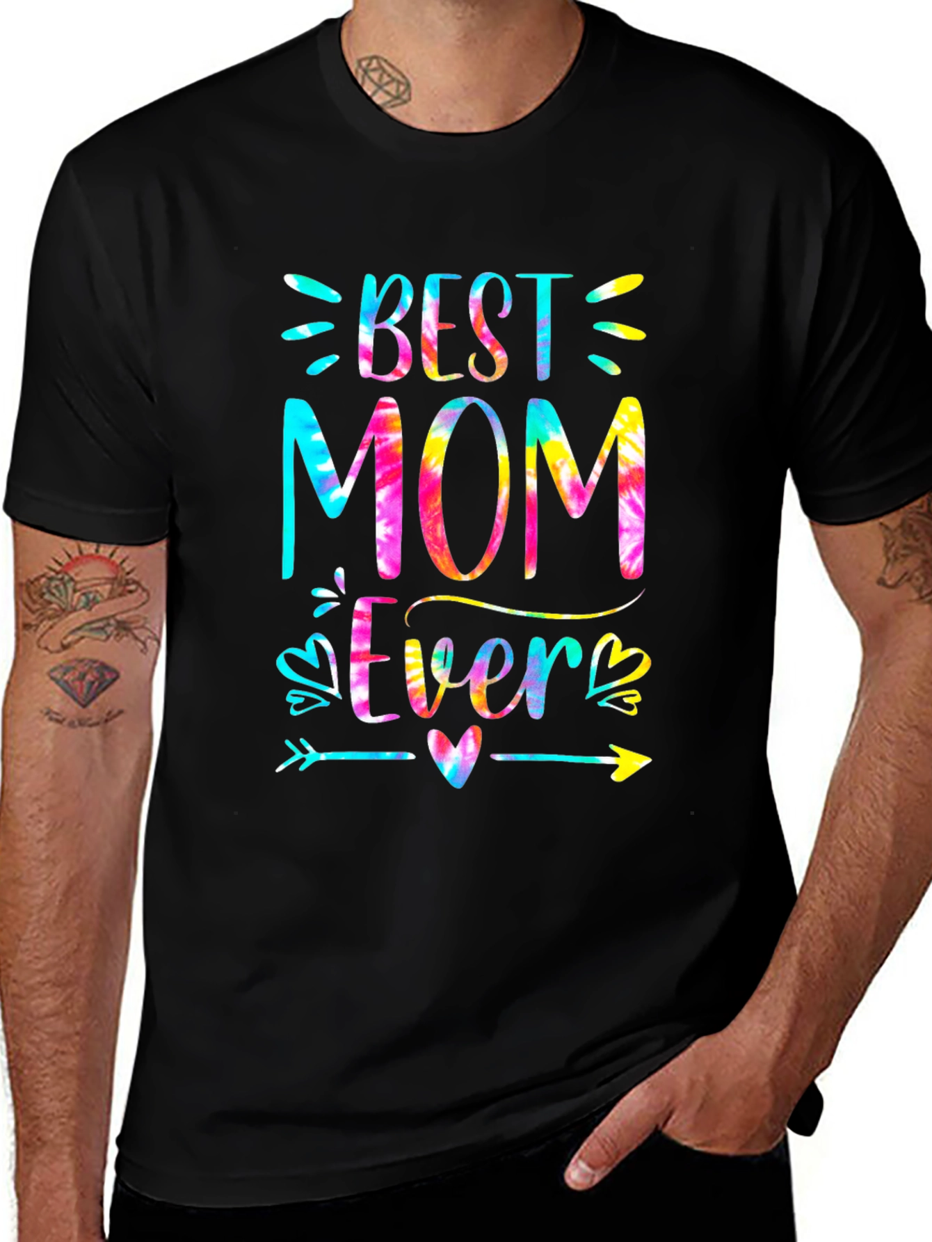 Variant 11 of Best Mom Ever Tie-Dye Graphic Tee - Unisex Fit