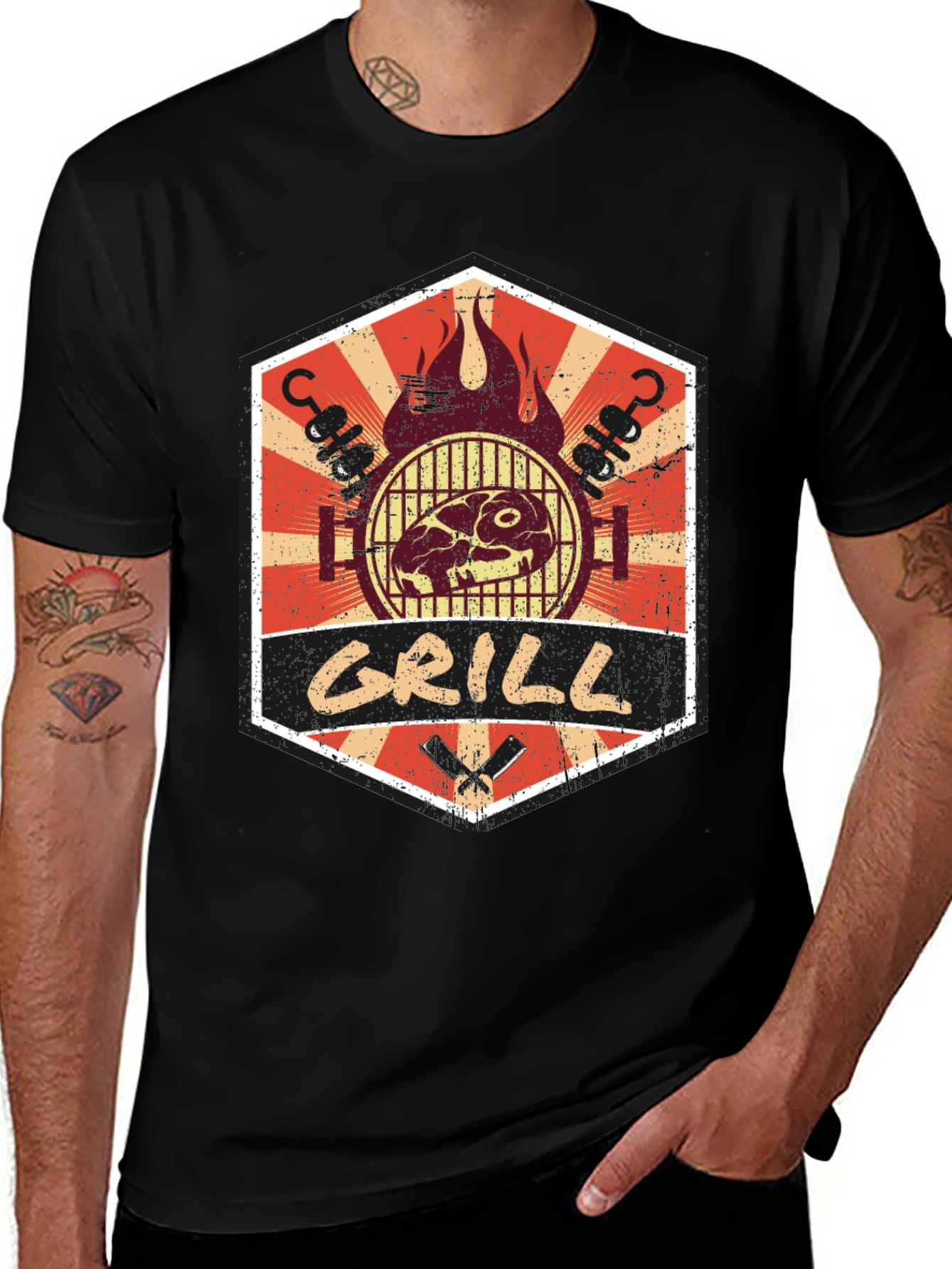 BBQ Grill T-Shirt - Vintage Style