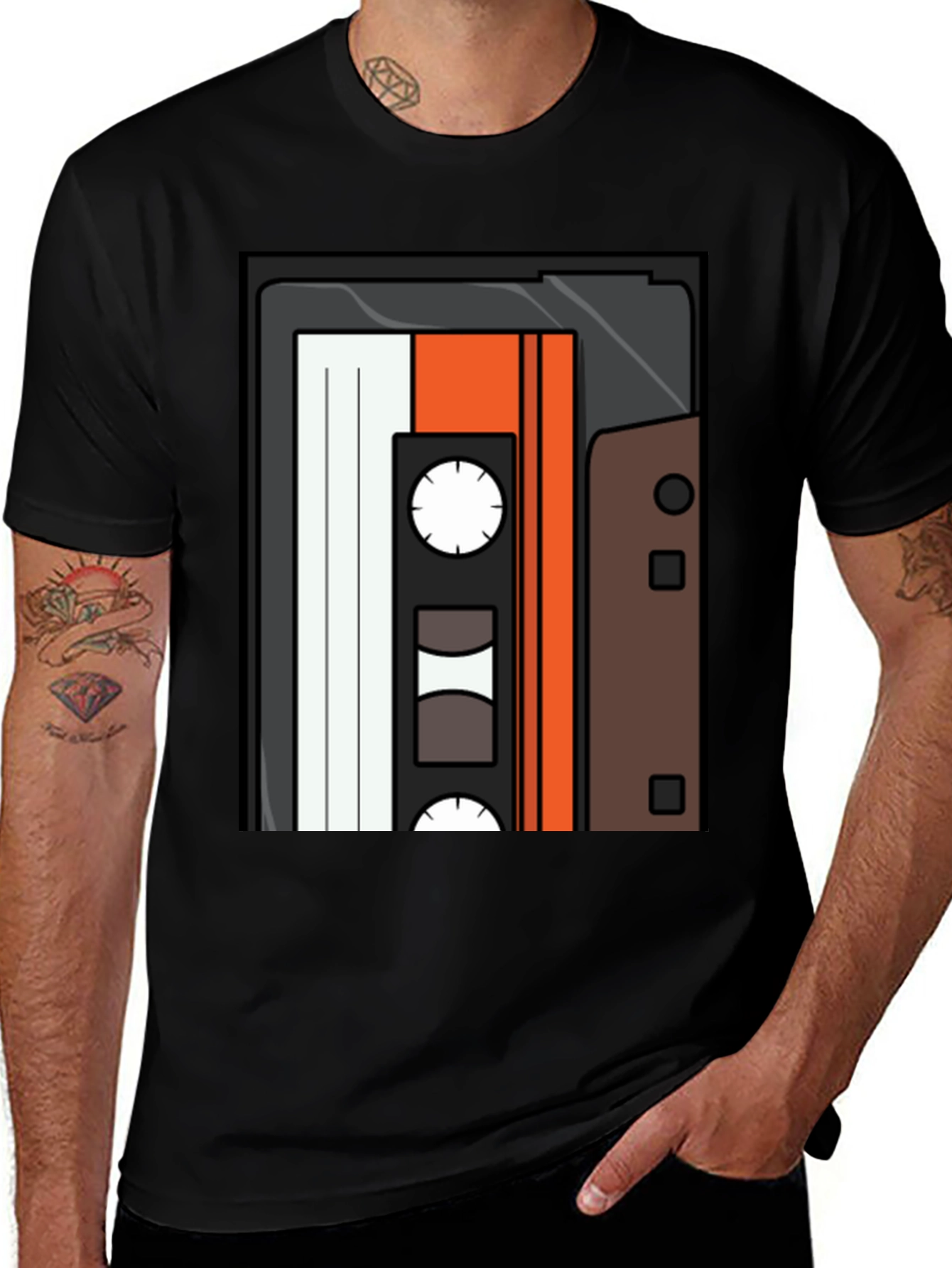 Variant 5 of Retro Mixtape Graphic Tee - Classic Cassette T-Shirt