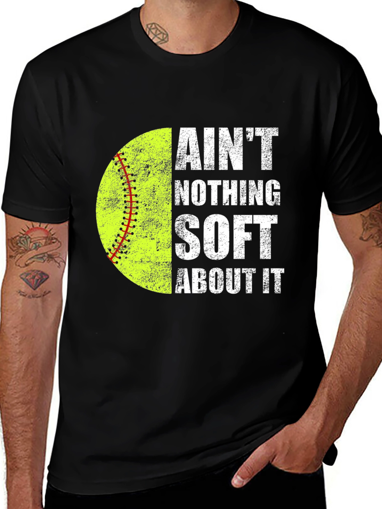 Variant 30 of Ain't Nothing Soft Softball T-Shirt