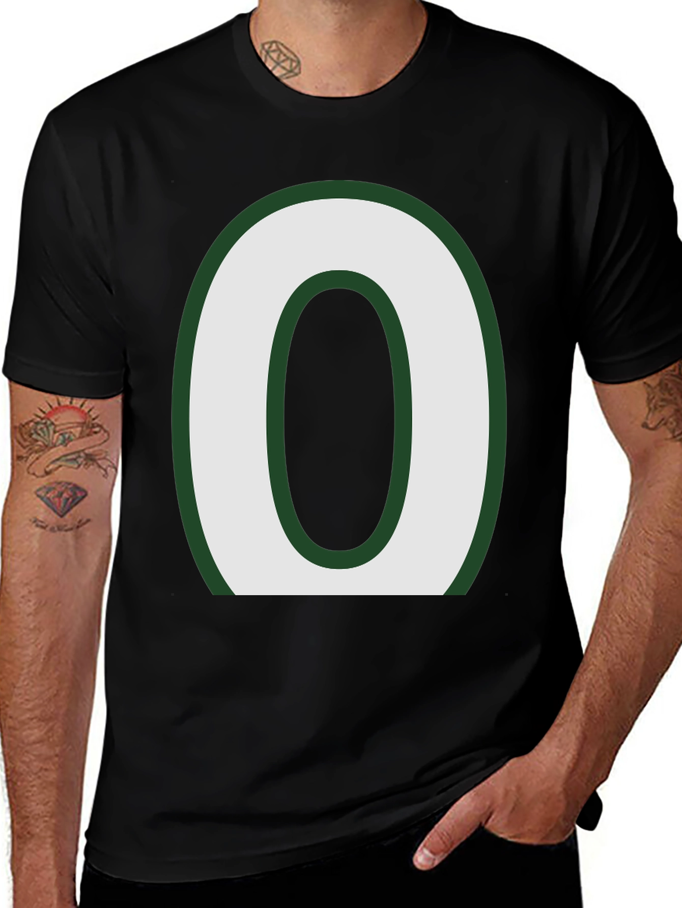 Variant 8 of Bold "O" Graphic T-Shirt - Classic Style