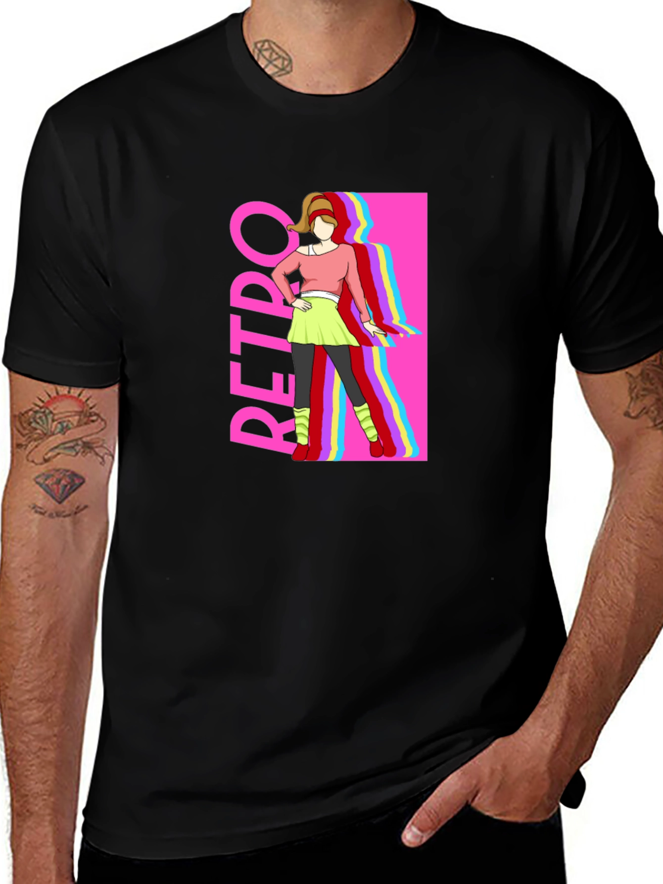 Retro Style Graphic Tee - 80s Fashion