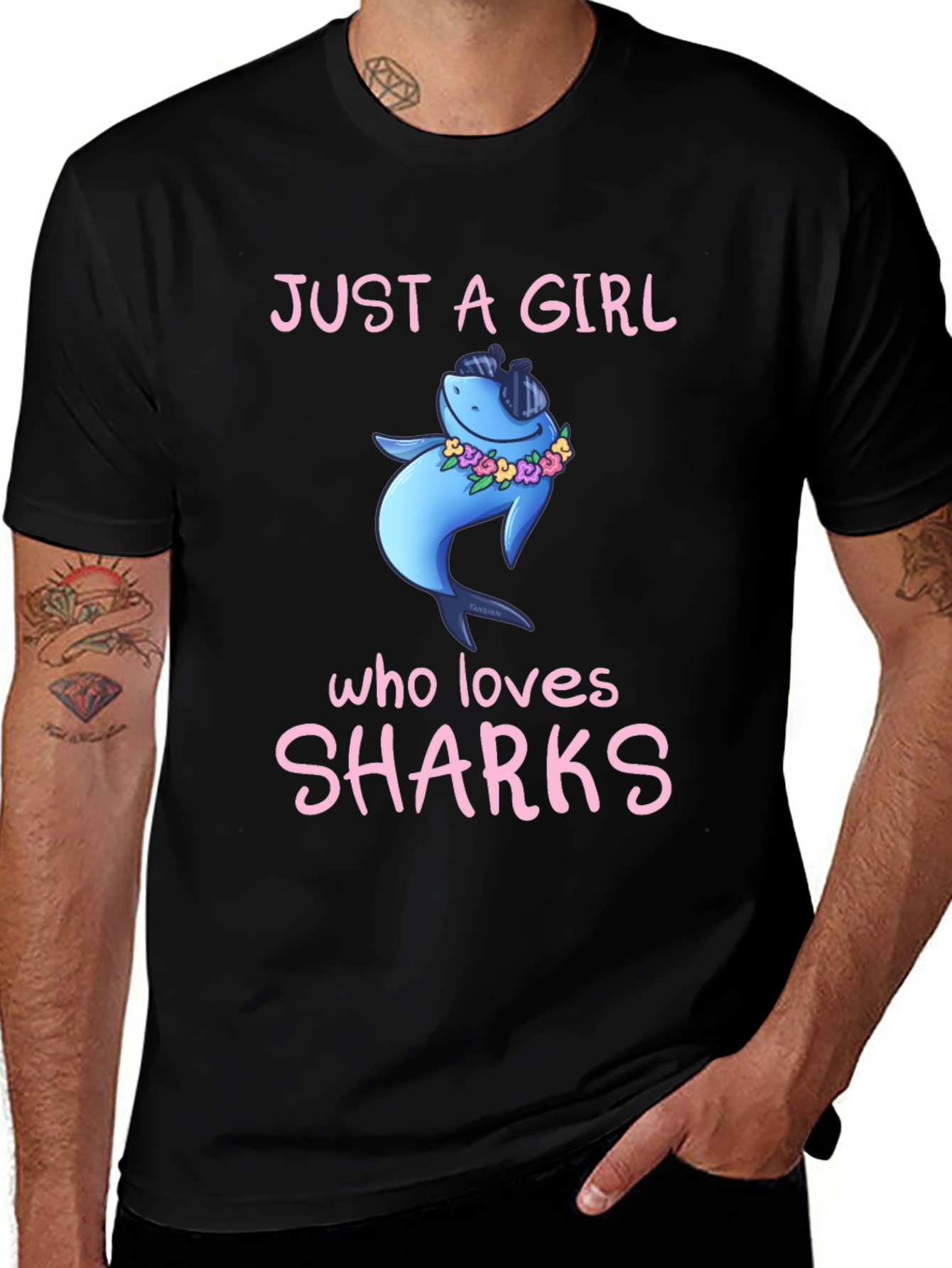 Variant 10 of Just A Girl Who Loves Sharks T-Shirt