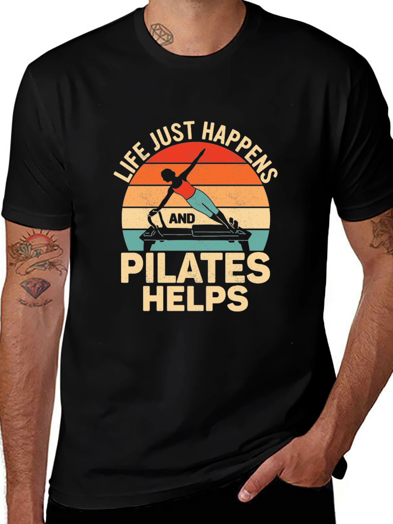 Variant 2 of Life Happens Pilates Helps T-Shirt