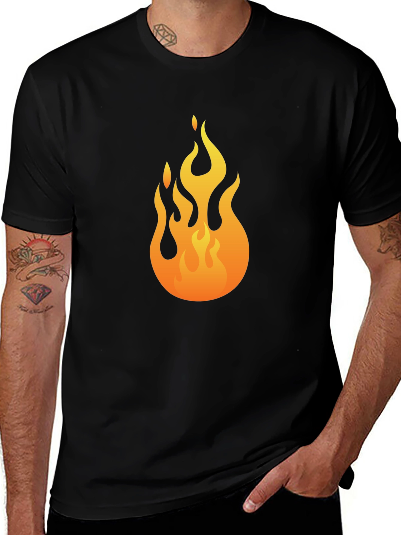 Variant 25 of Flame Graphic Black T-Shirt