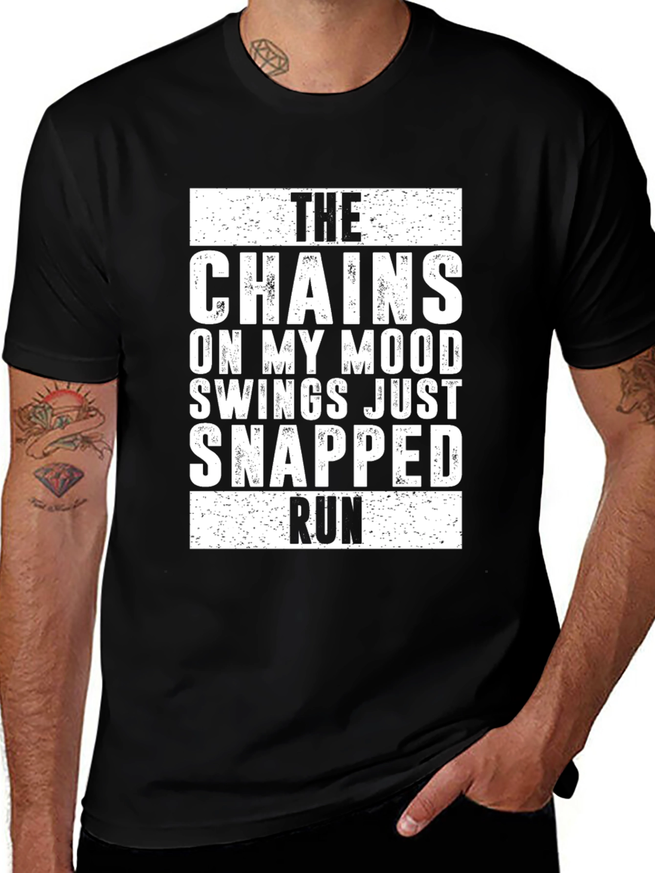Variant 12 of Mood Swings Snapped T-Shirt - Run!