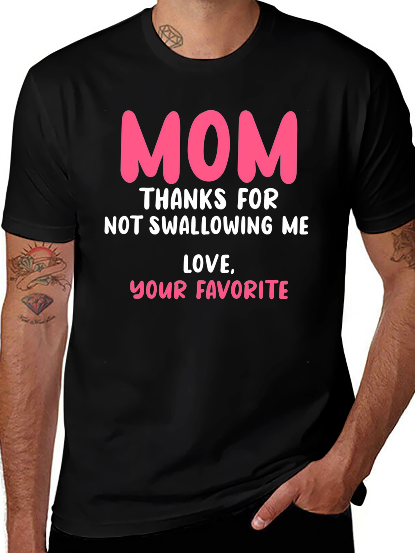 Funny "Mom Thanks For Not Swallowing Me" T-Shirt