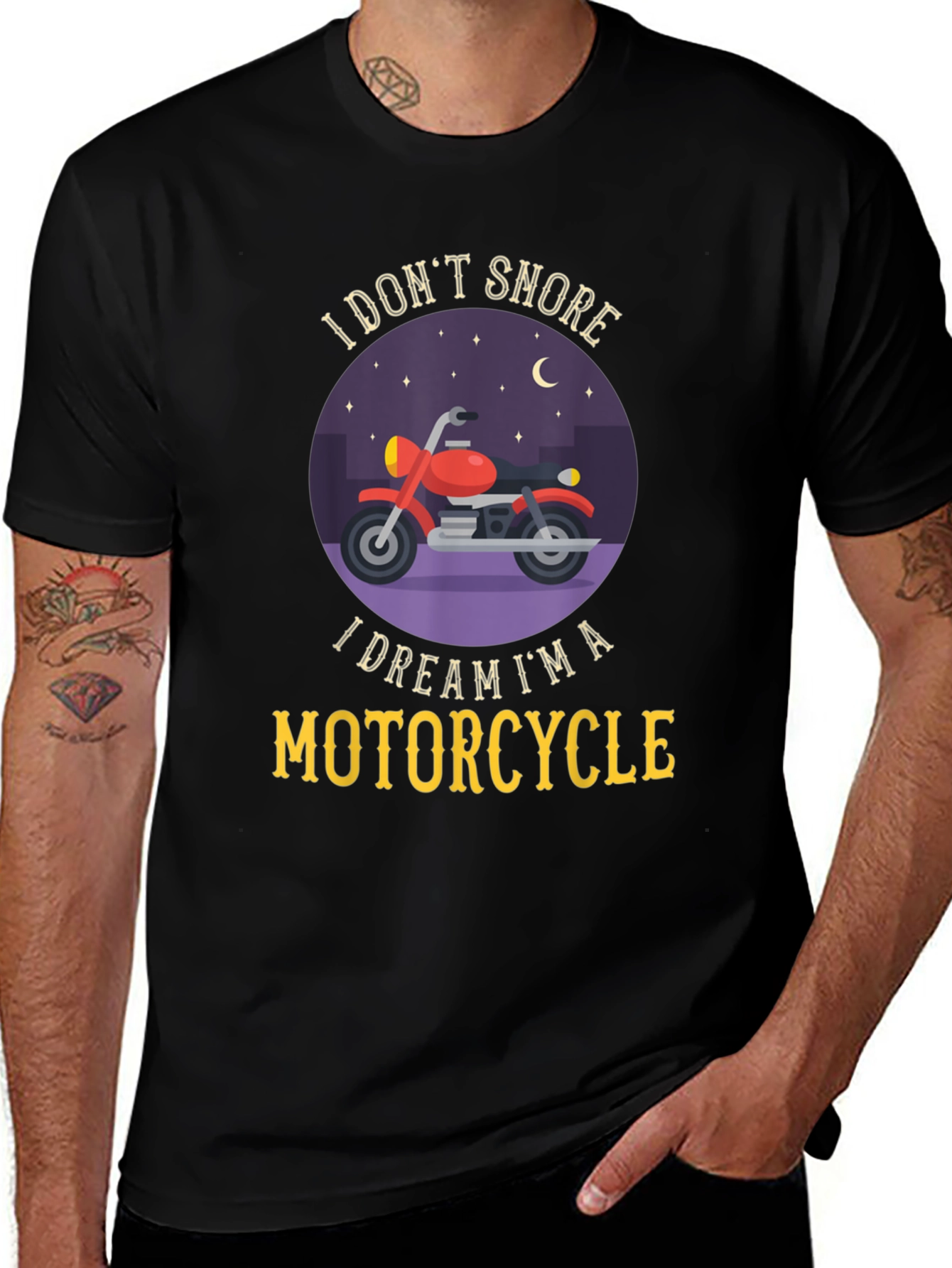 Variant 12 of Dream Motorcycle T-Shirt - Snoring Humor