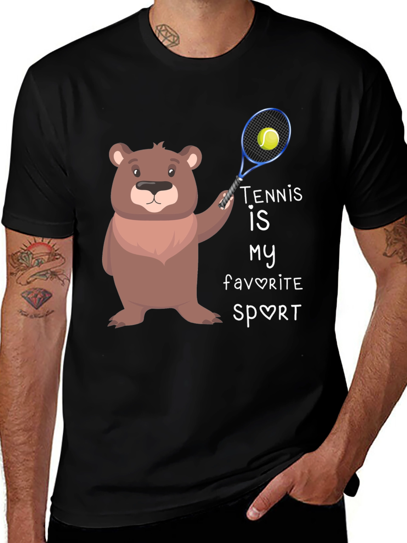Variant 27 of Tennis Loving Bear T-Shirt