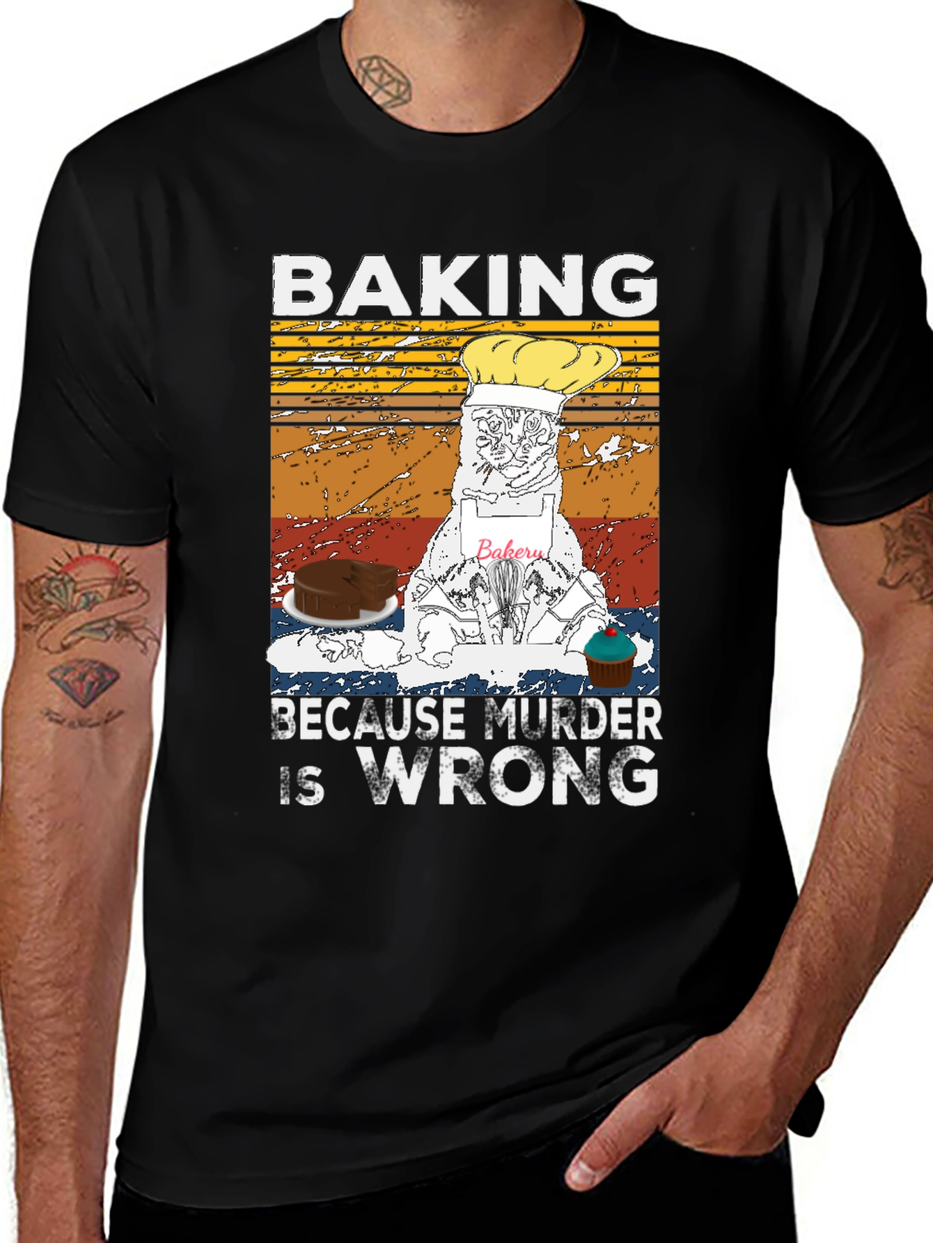 Variant 24 of Baking Because Murder Is Wrong Graphic Tee