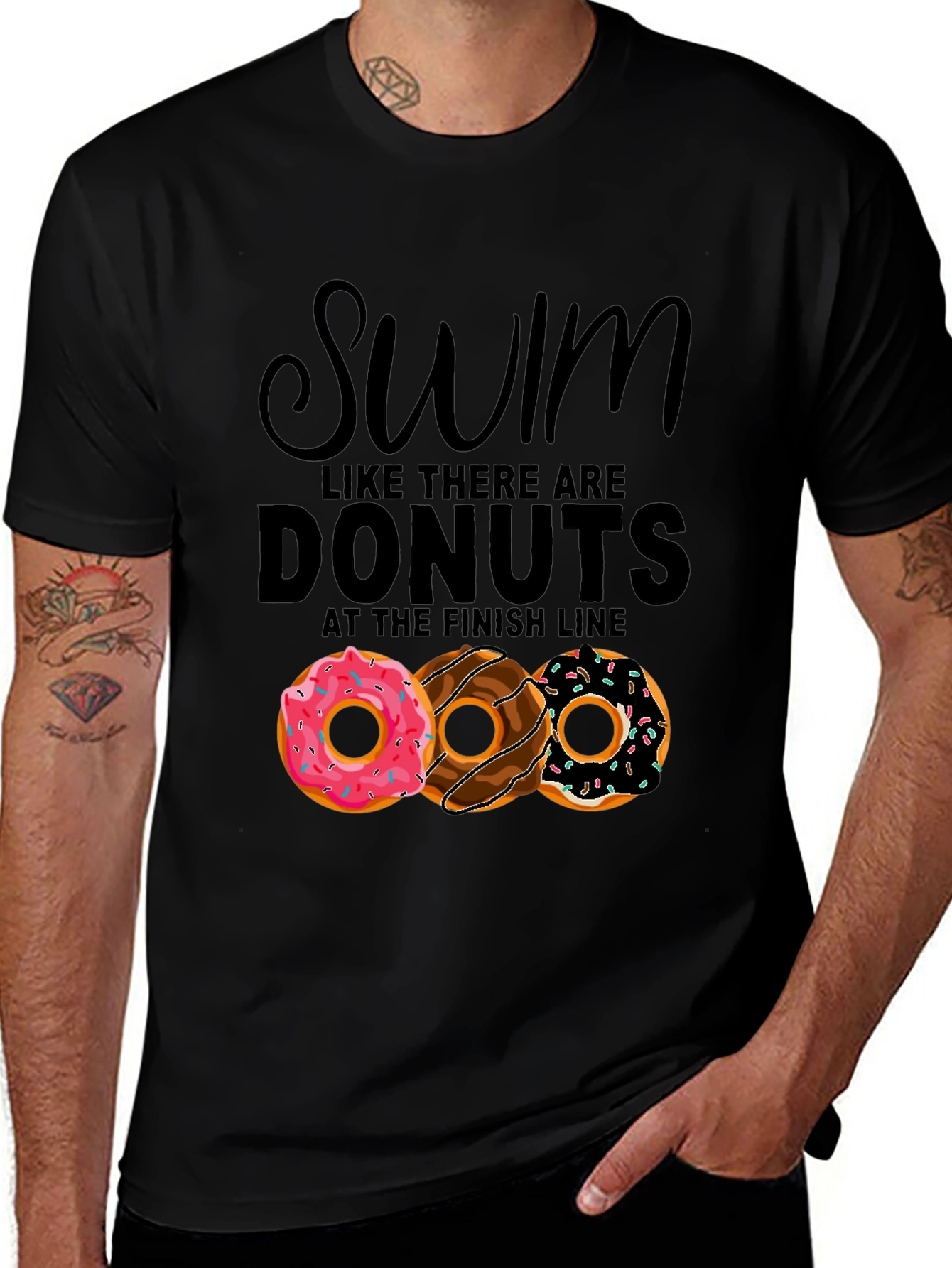 Variant 2 of Swim Like There Are Donuts T-Shirt