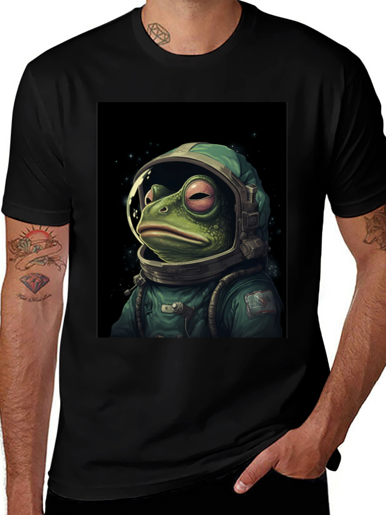 Variant 5 of Frog Astronaut Graphic T-Shirt