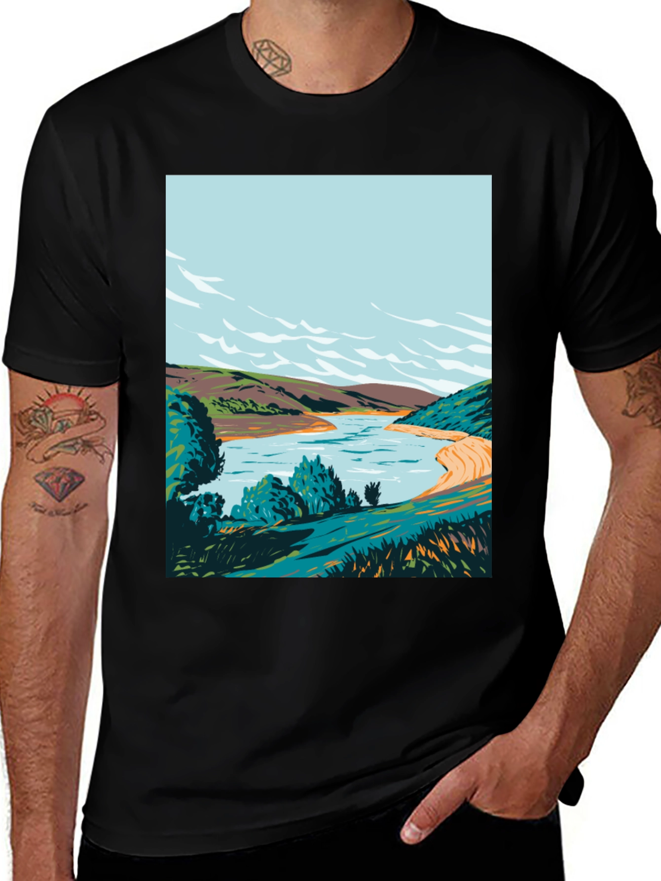 Variant 24 of Nature Landscape Graphic Tee